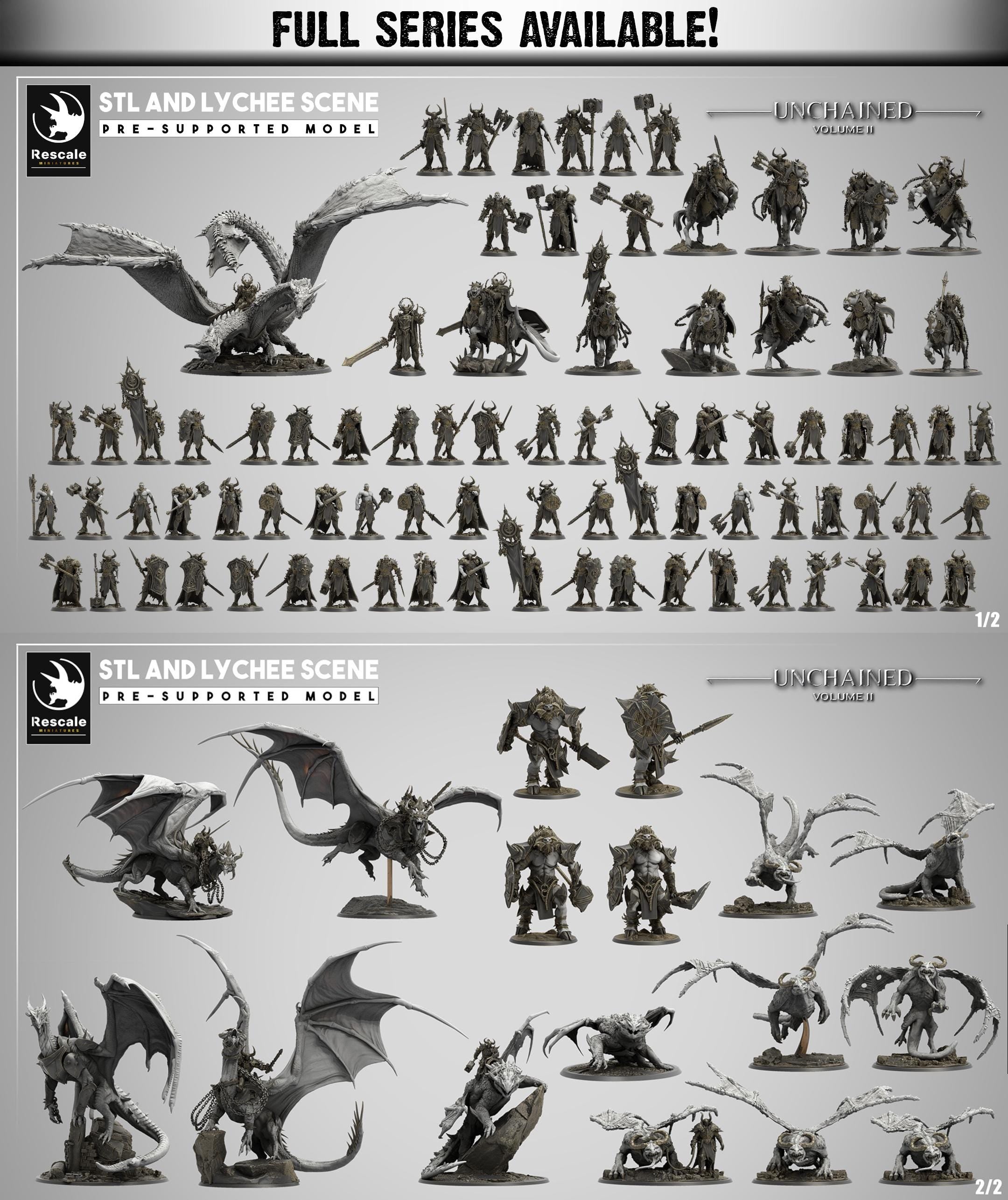Dragon Bialmuth (Massive) | By Rescale Miniatures | Resin Mini for Tabletop Wargames, RPGs, and Painting | Assembled and Primed