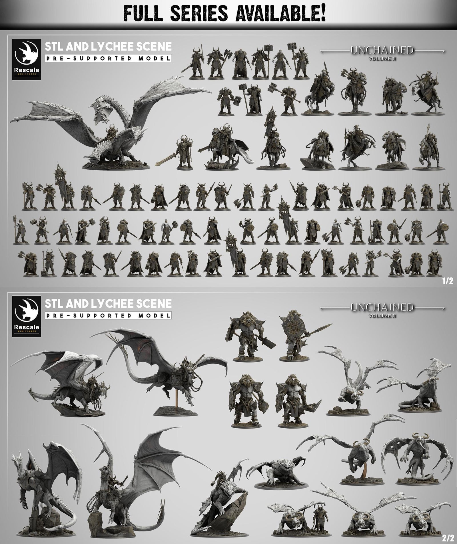Dragon Bialmuth (Massive) | By Rescale Miniatures | Resin Mini for Tabletop Wargames, RPGs, and Painting | Assembled and Primed