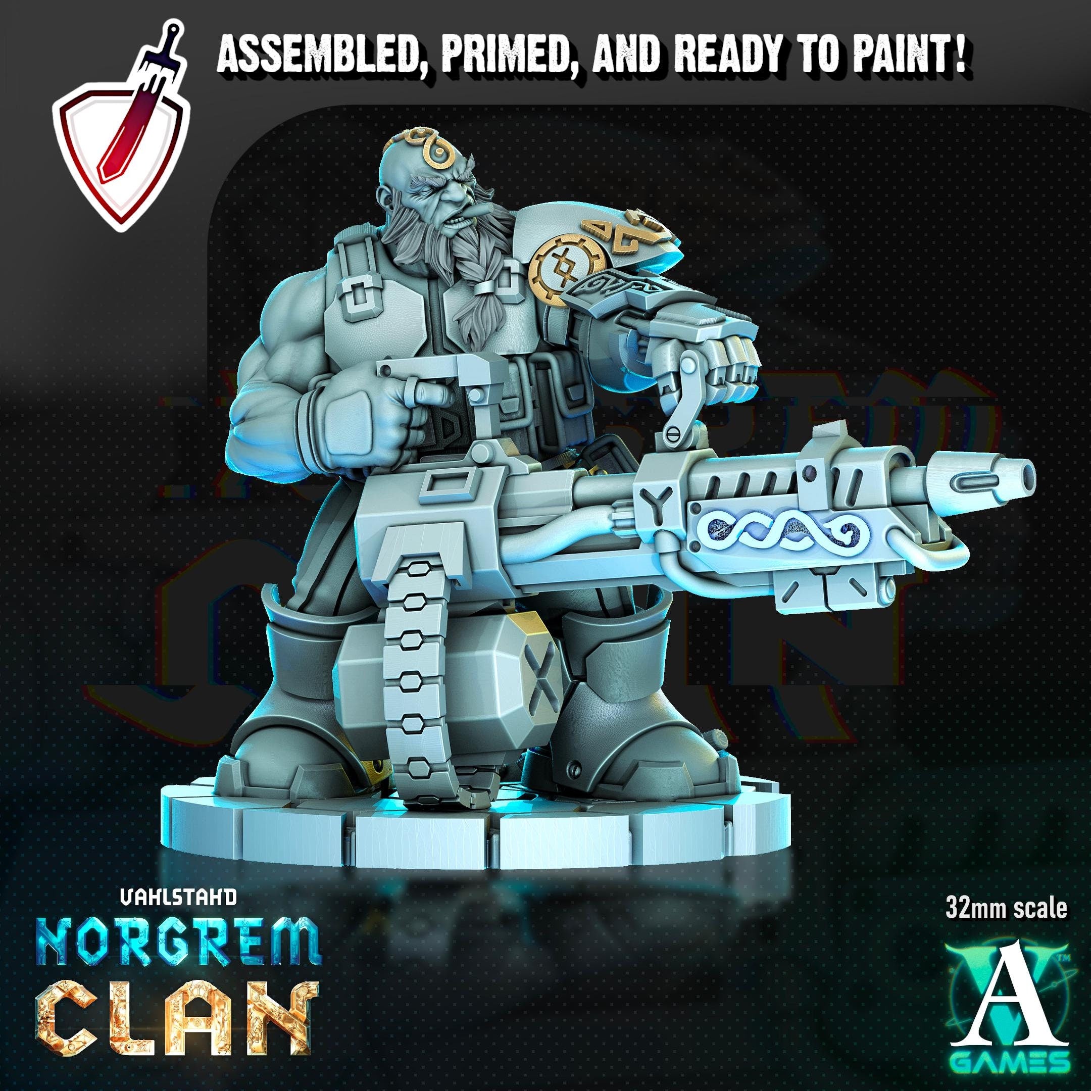 Norgrem Raiders | Miniatures by Archvillain Games | Resin Mini for Tabletop Gaming, D&D, Wargaming, Painting | Assembled and Primed