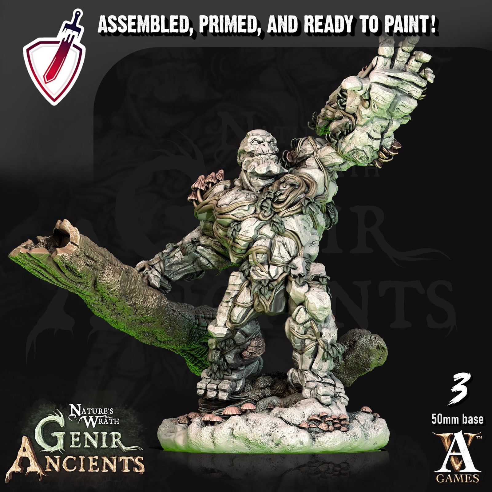 Forest Elementals | Miniatures by Archvillain Games | Resin mini for tabletop gaming, D&D, Pathfinder, painting | Assembled and Primed