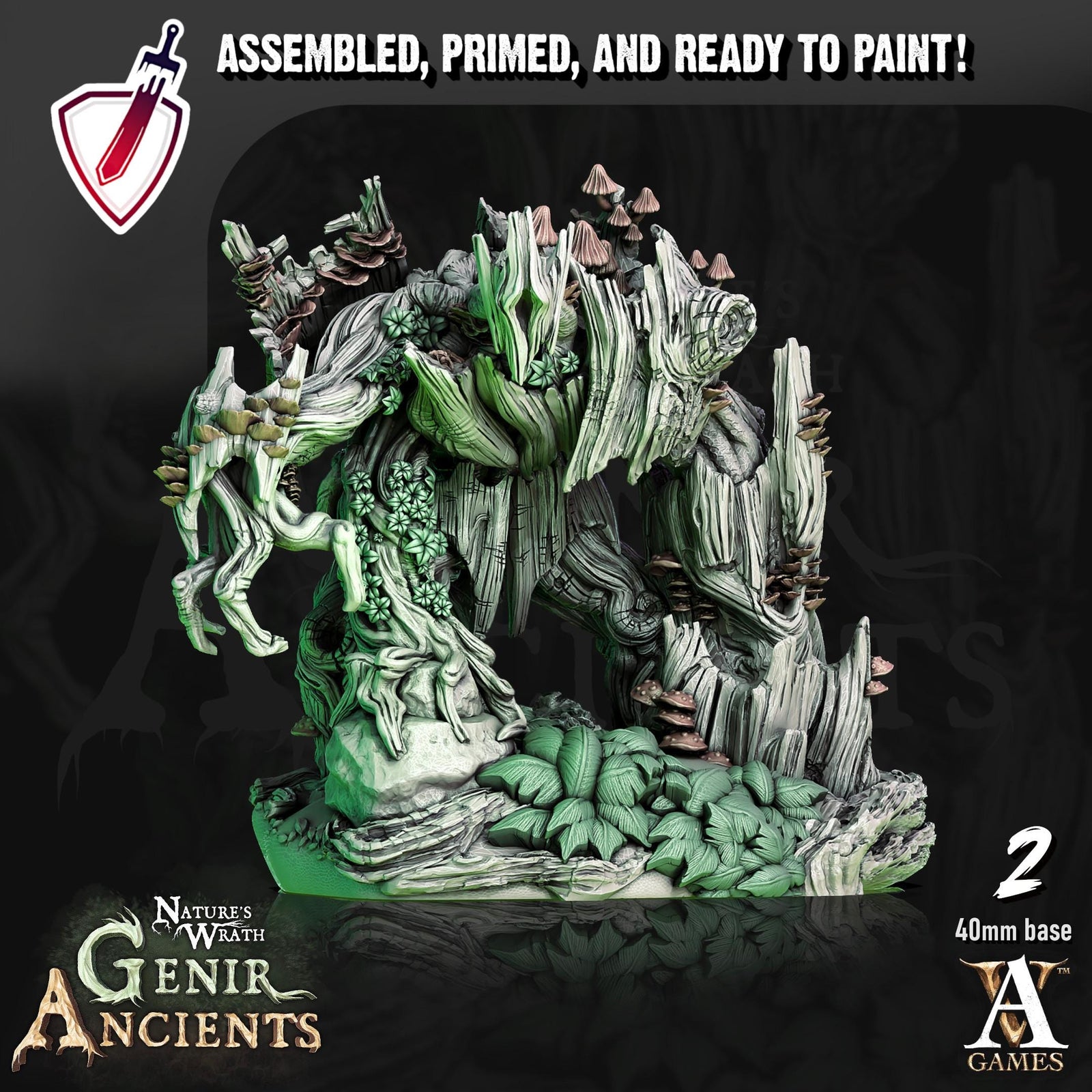 Young Treants | Miniatures by Archvillain Games | Resin mini for tabletop gaming, D&D, Pathfinder, painting | Assembled and Primed