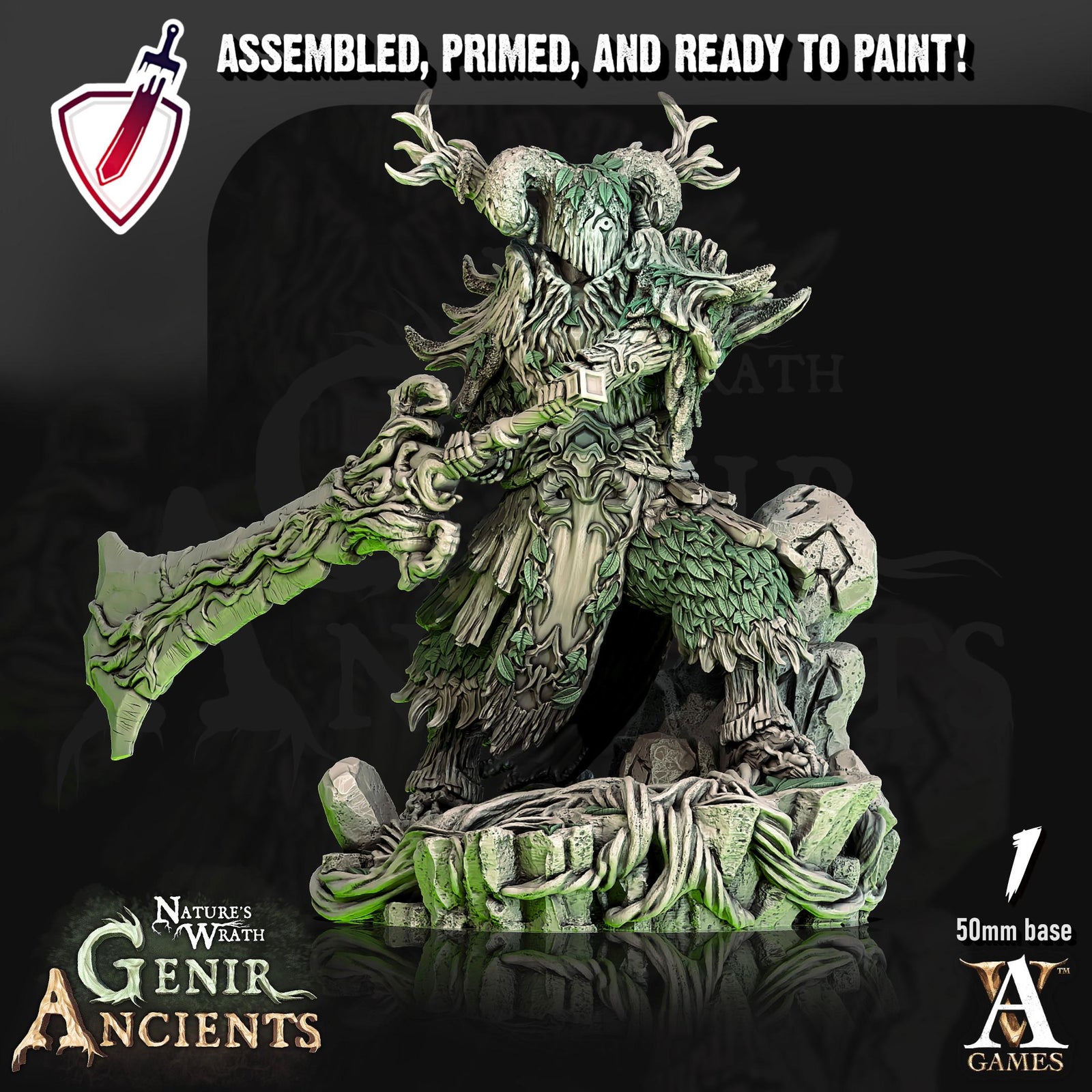 Verdant Ancients | Miniatures by Archvillain Games | Resin mini for tabletop gaming, D&D, Pathfinder, painting | Assembled and Primed
