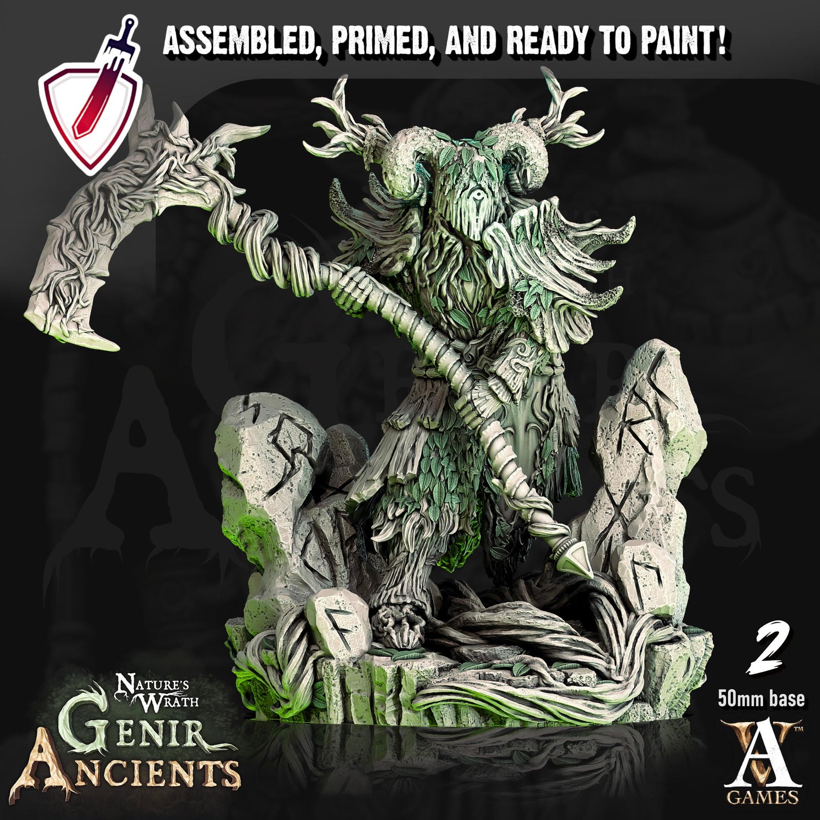 Verdant Ancients | Miniatures by Archvillain Games | Resin mini for tabletop gaming, D&D, Pathfinder, painting | Assembled and Primed