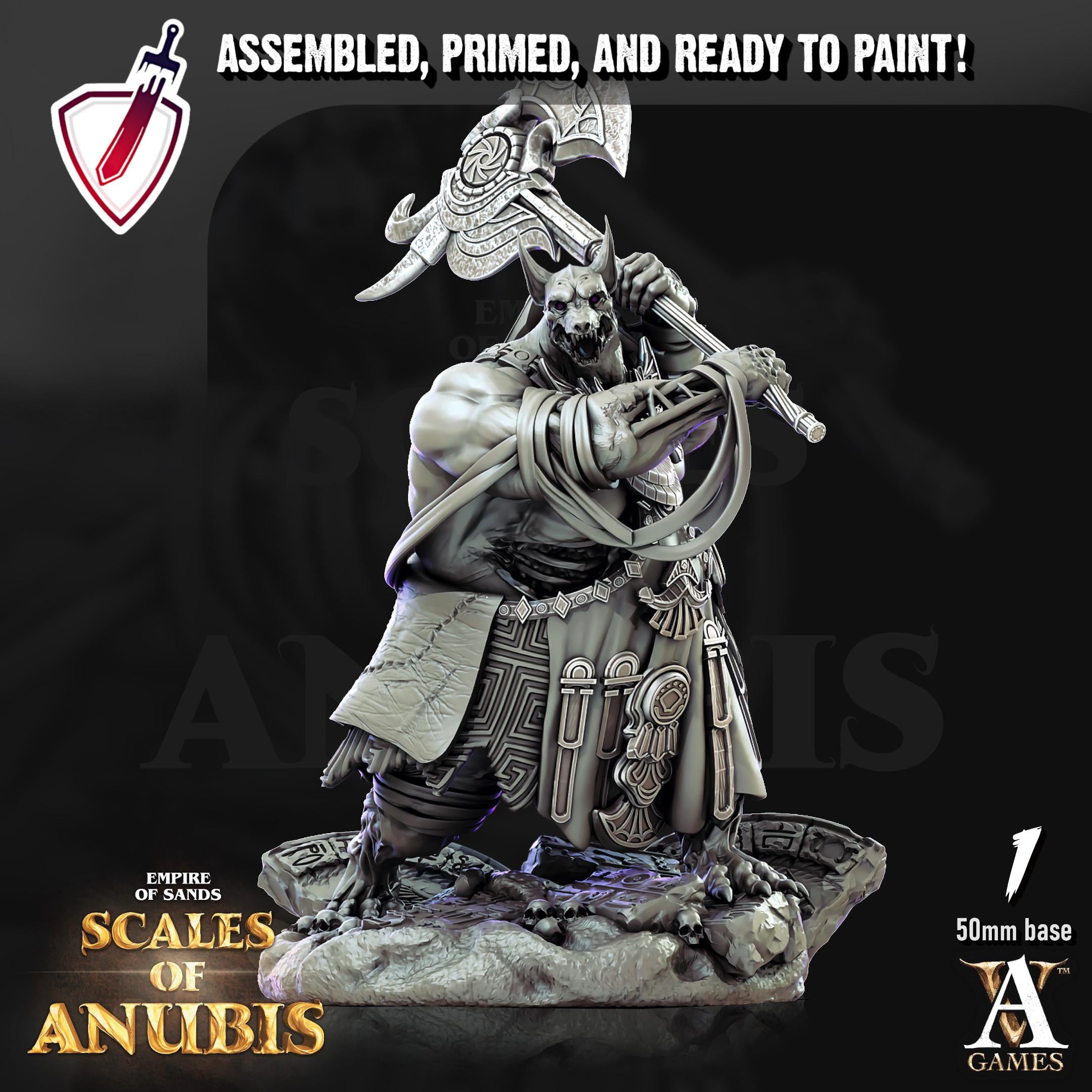 Anubian Brutes | Miniatures by Archvillain Games | Resin Mini For Tabletop Gaming, D&D, Pathfinder, and Painting | Assembled and Primed
