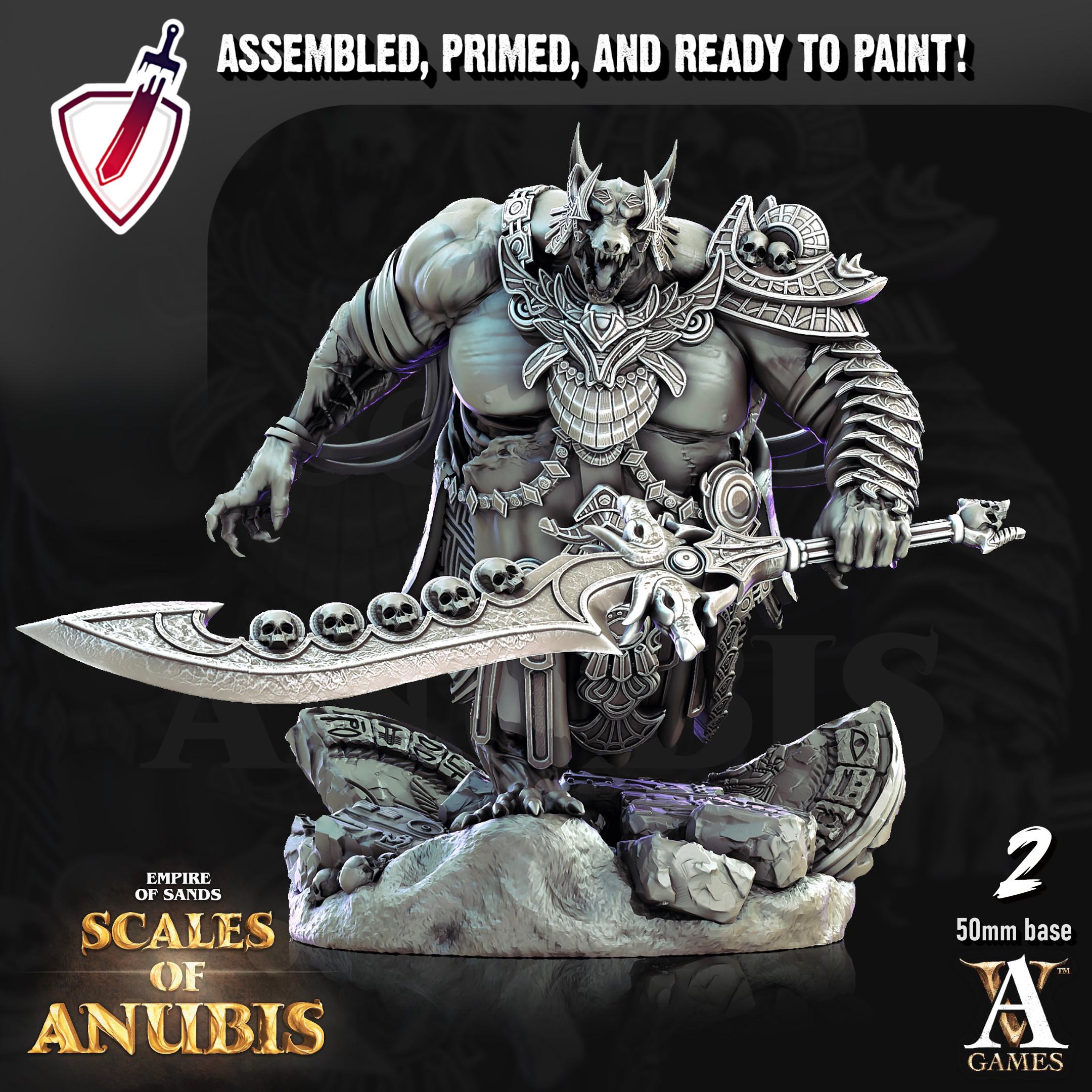 Anubian Brutes | Miniatures by Archvillain Games | Resin Mini For Tabletop Gaming, D&D, Pathfinder, and Painting | Assembled and Primed