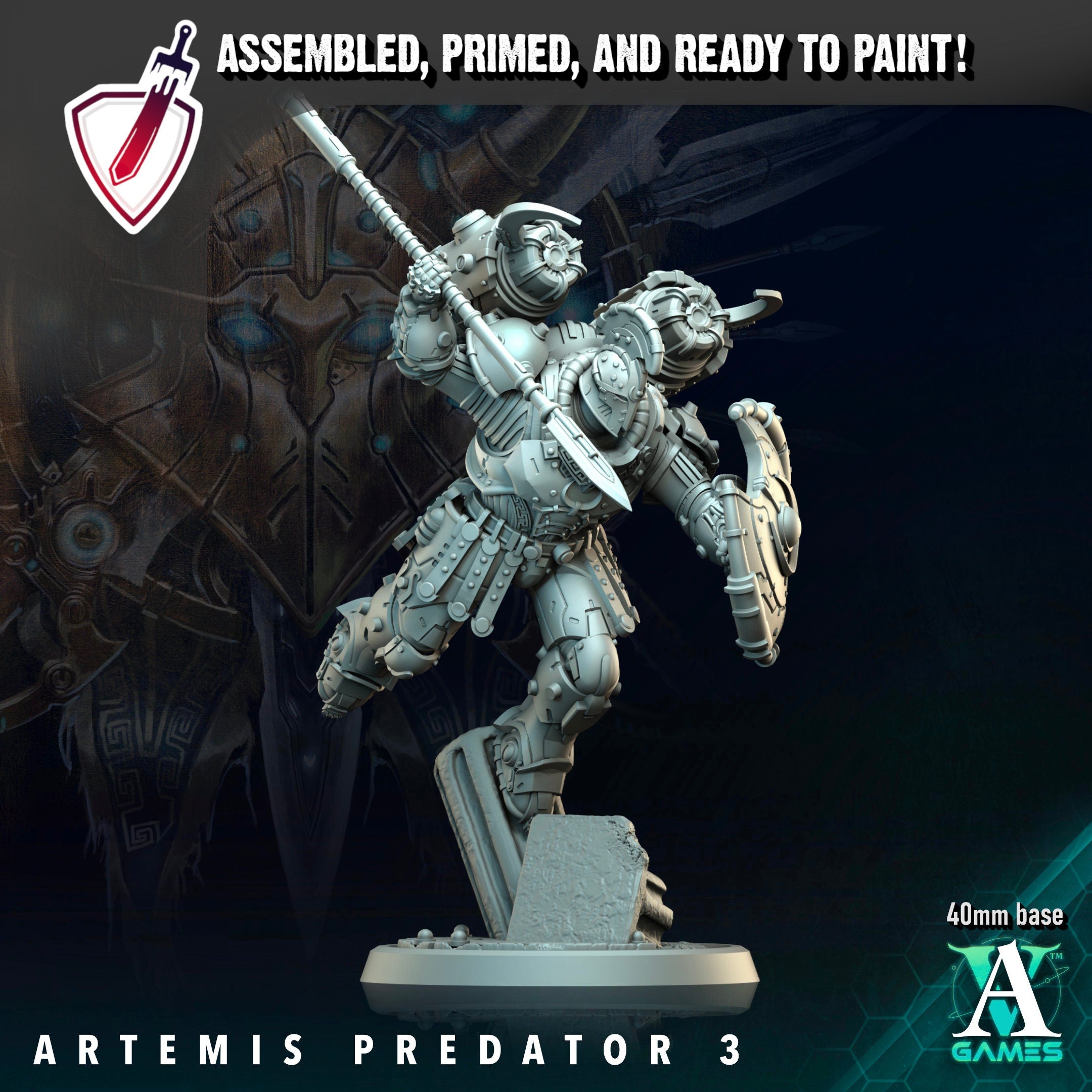 Artemis Predators | Miniatures By Archvillain Games | For Tabletop Gaming, D&D, Wargaming, And Painting | Assembled And Primed - Brush and Battle