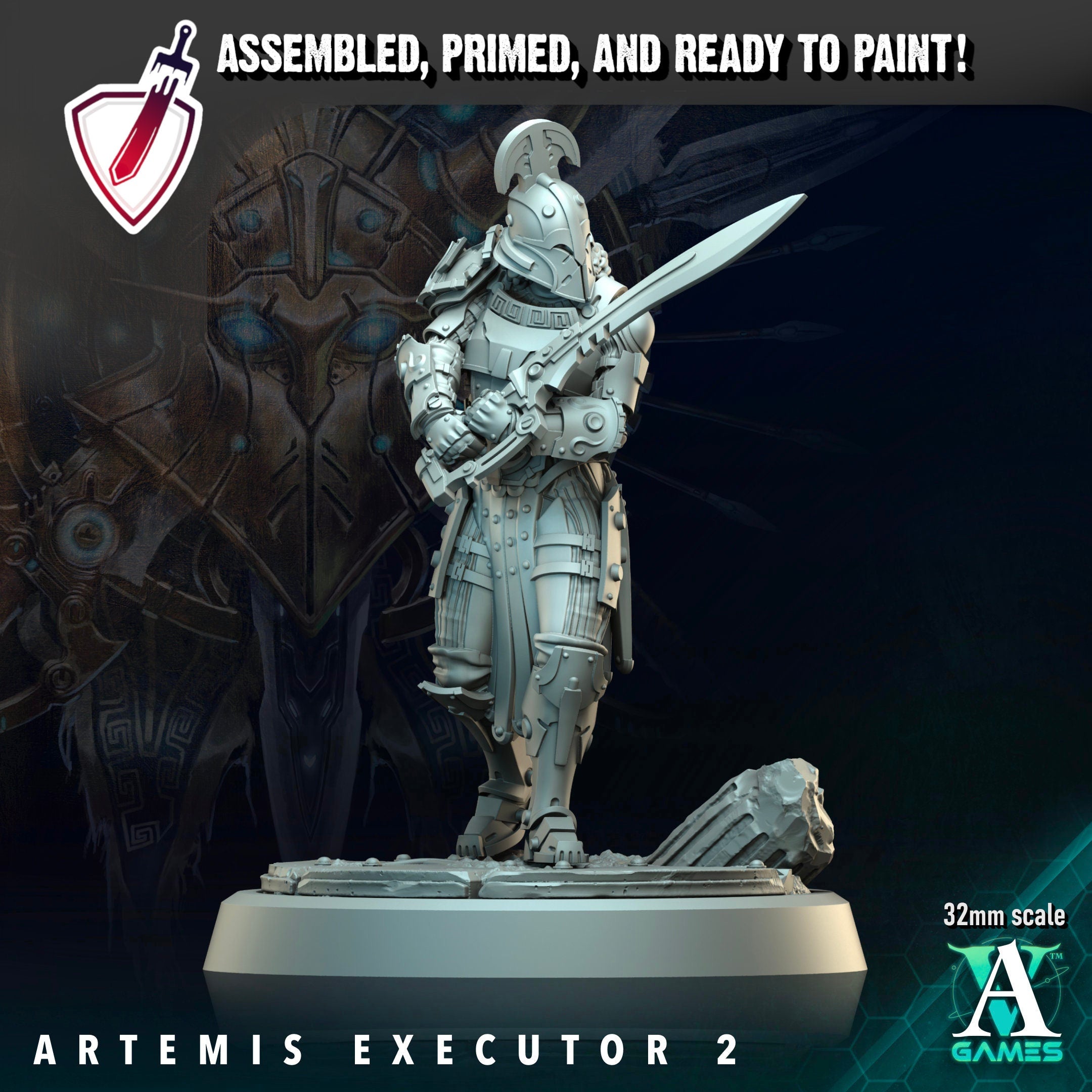 Artemis Executors | Miniatures By Archvillain Games | For Tabletop Gaming, D&D, Wargaming, And Painting | Assembled And Primed - Brush and Battle