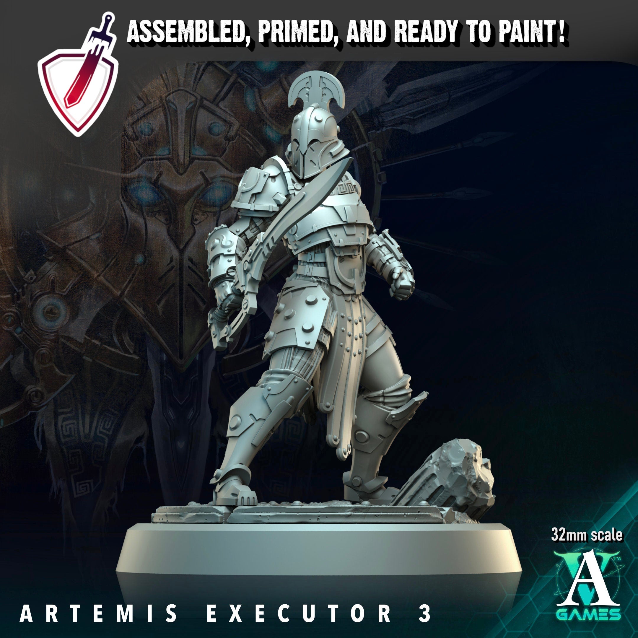 Artemis Executors | Miniatures By Archvillain Games | For Tabletop Gaming, D&D, Wargaming, And Painting | Assembled And Primed - Brush and Battle