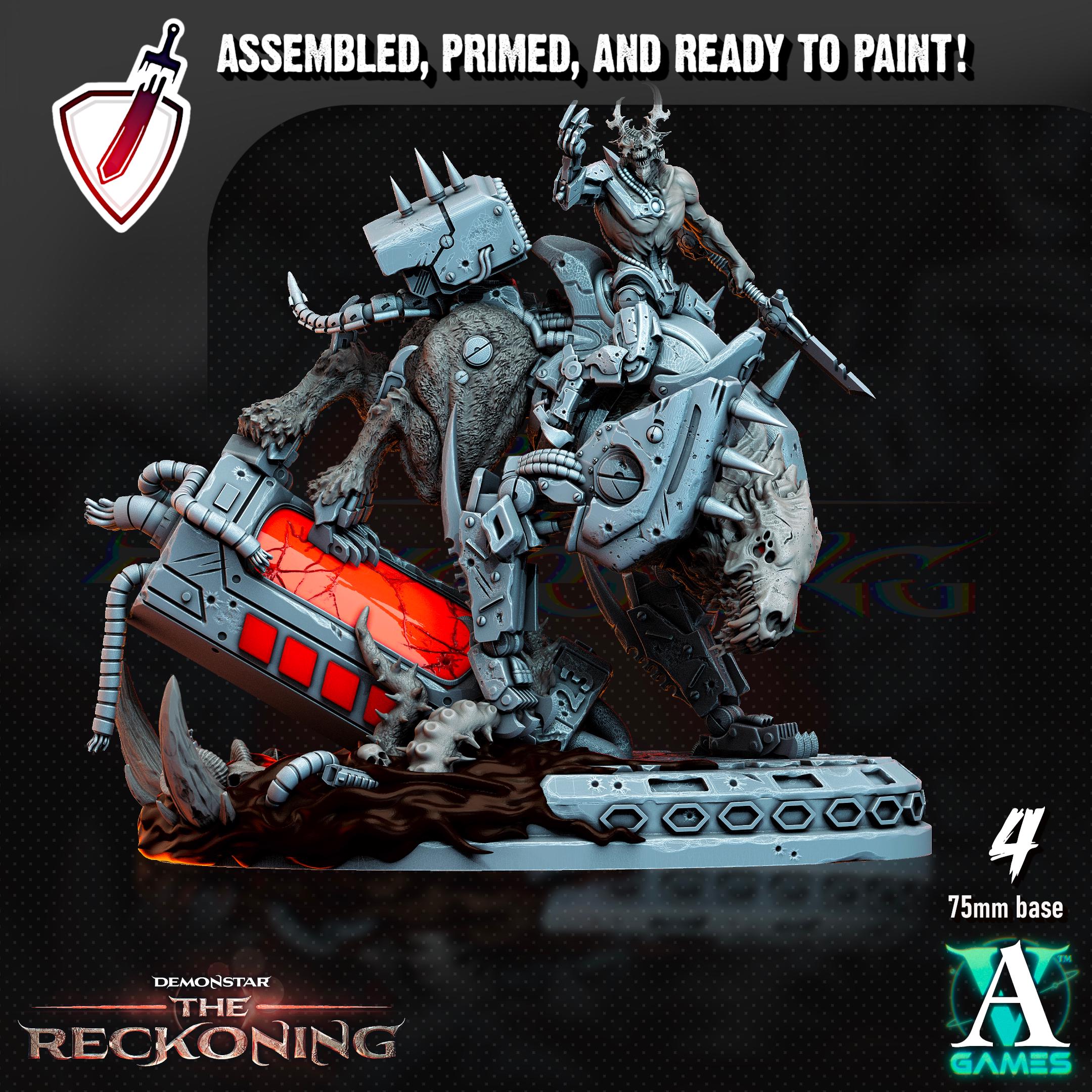 Armari Druraka Riders| Miniatures by Archvillain Games | Resin Mini for Tabletop Gaming, D&D, Wargaming, Painting | Assembled and Primed