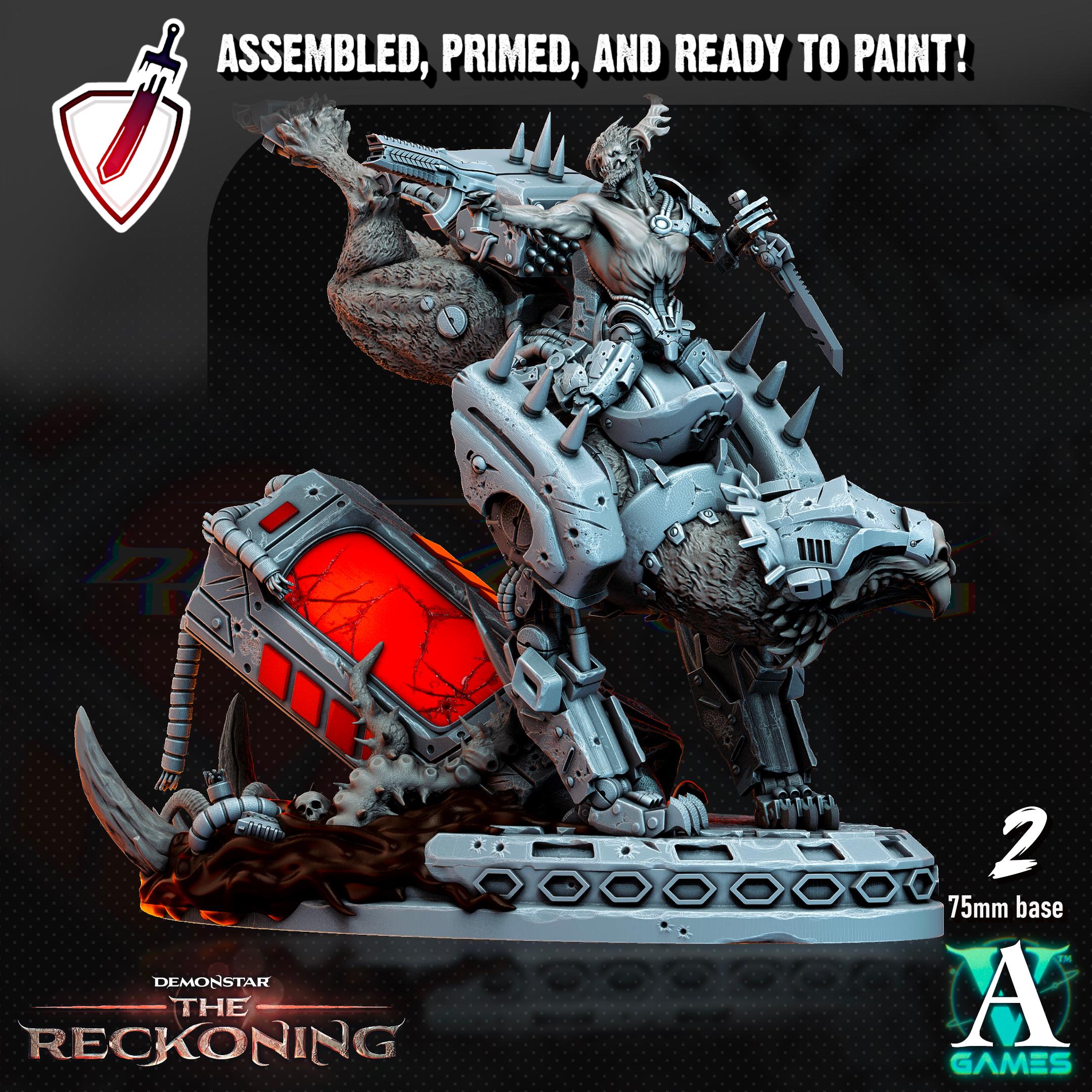 Armari Druraka Riders| Miniatures by Archvillain Games | Resin Mini for Tabletop Gaming, D&D, Wargaming, Painting | Assembled and Primed