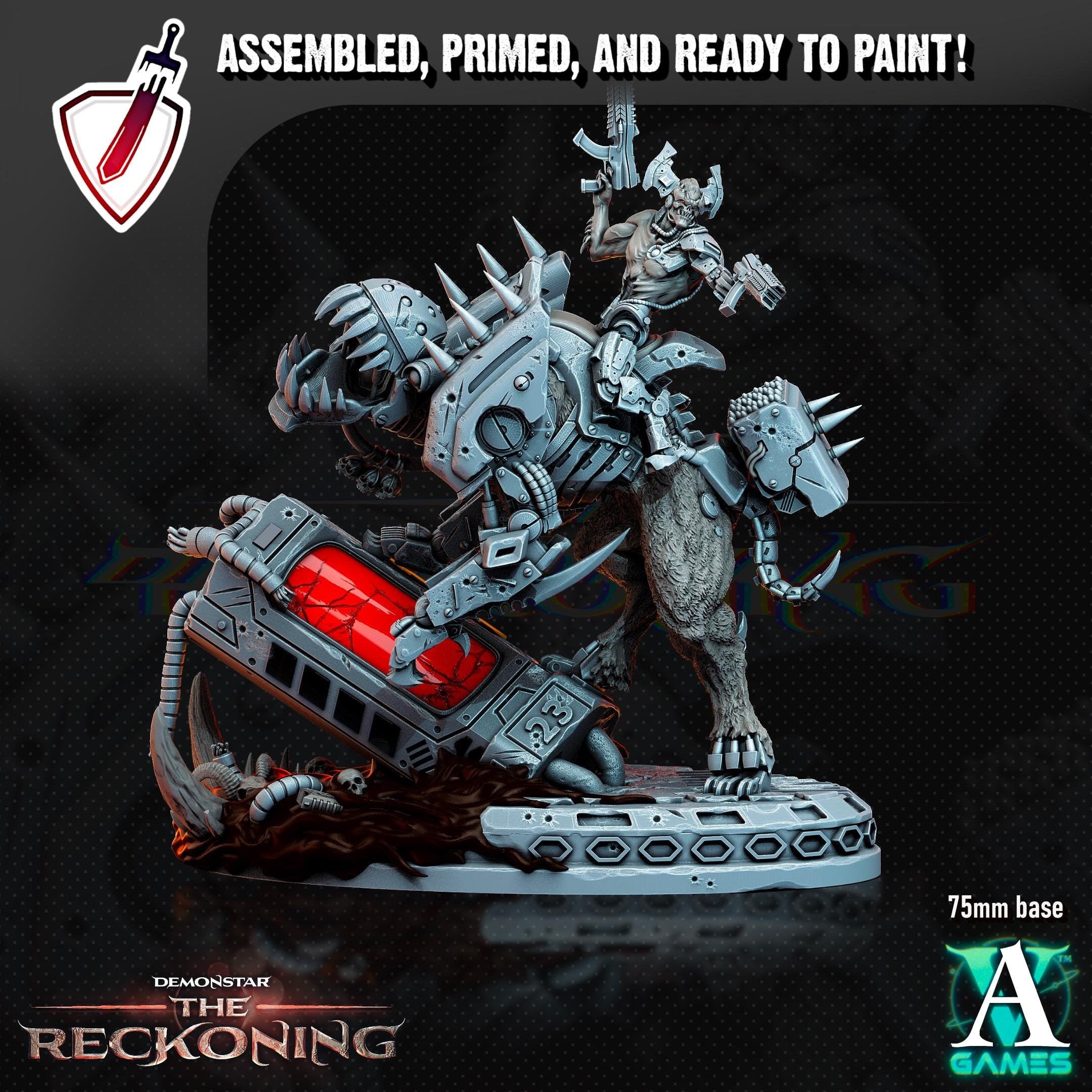 Armari Druraka Riders| Miniatures by Archvillain Games | Resin Mini for Tabletop Gaming, D&D, Wargaming, Painting | Assembled and Primed