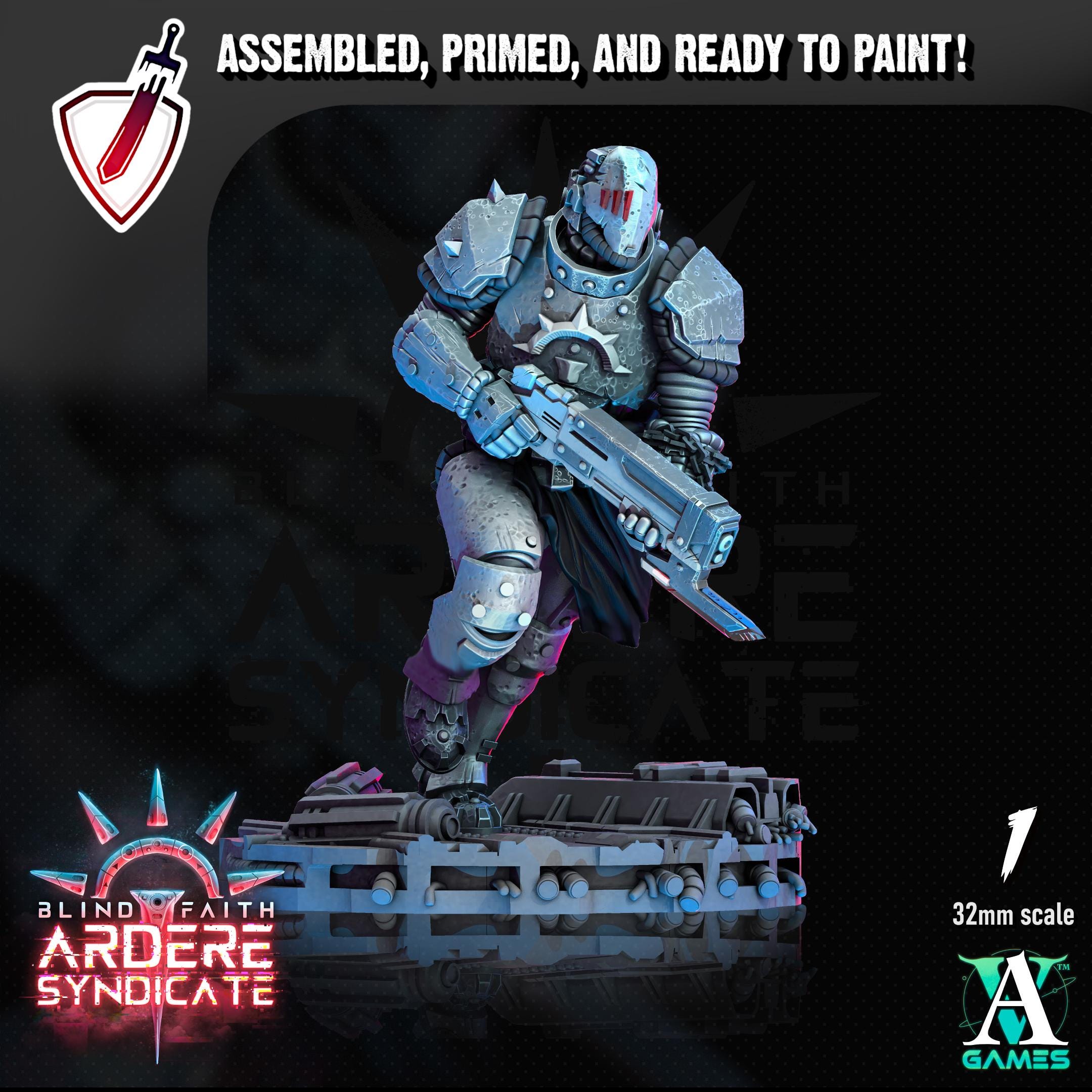 Arderite Light Infantry | Miniatures by Archvillain Games | Resin Mini for Tabletop Gaming, D&D, Wargaming, Painting | Assembled and Primed