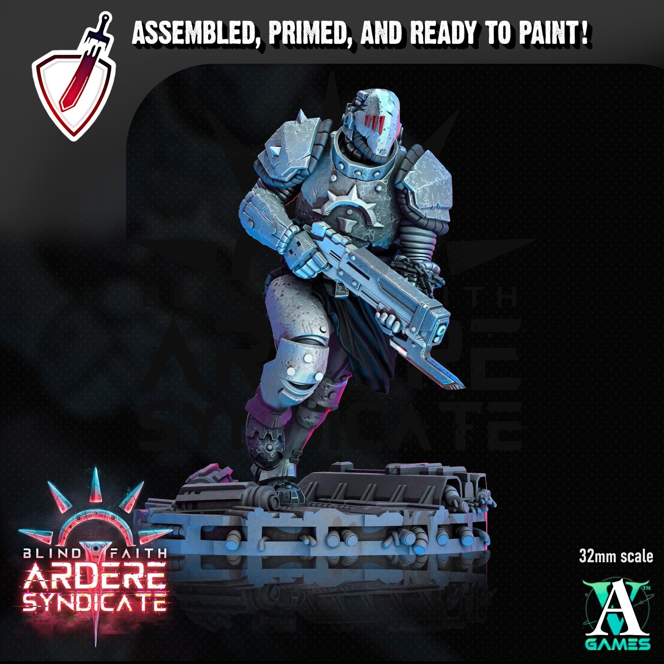 Arderite Light Infantry | Miniatures by Archvillain Games | Resin Mini for Tabletop Gaming, D&D, Wargaming, Painting | Assembled and Primed