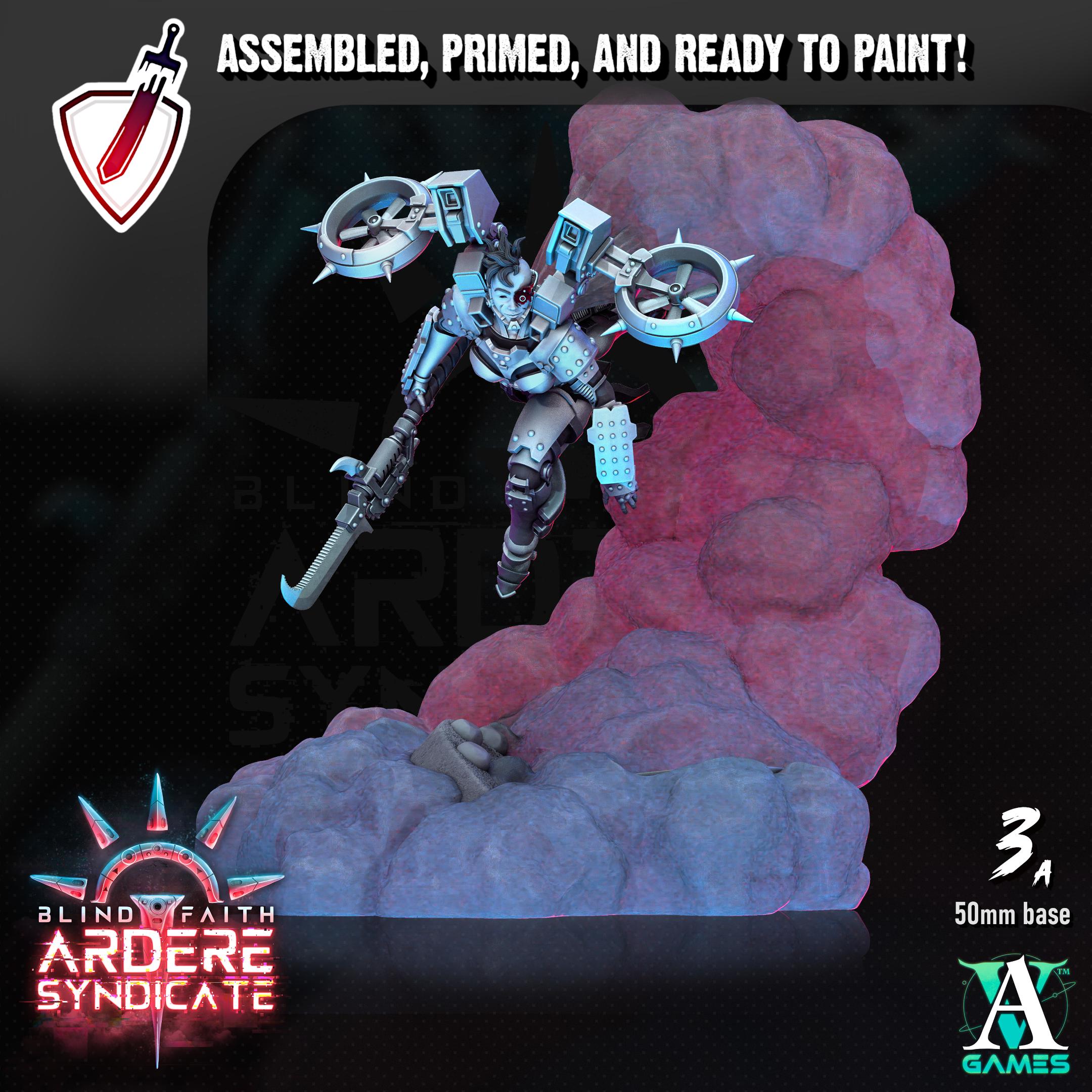 Arderite Valkyries | Miniatures by Archvillain Games | Resin Mini for Tabletop Gaming, D&D, Wargaming, Painting | Assembled and Primed
