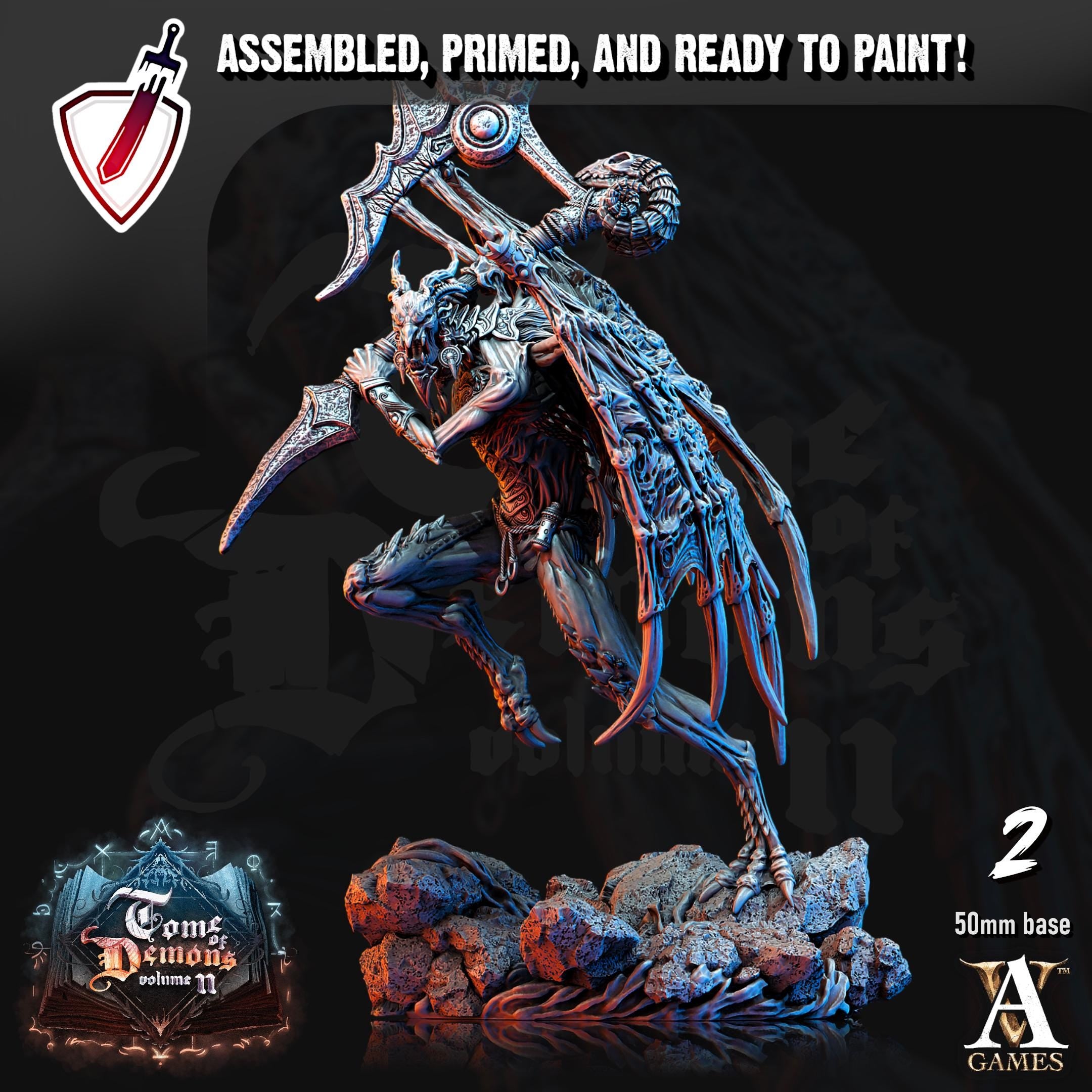 Bane Demons | Miniatures by Archvillain Games | Resin mini for tabletop gaming, D&D, Pathfinder, and painting | Assembled and Primed