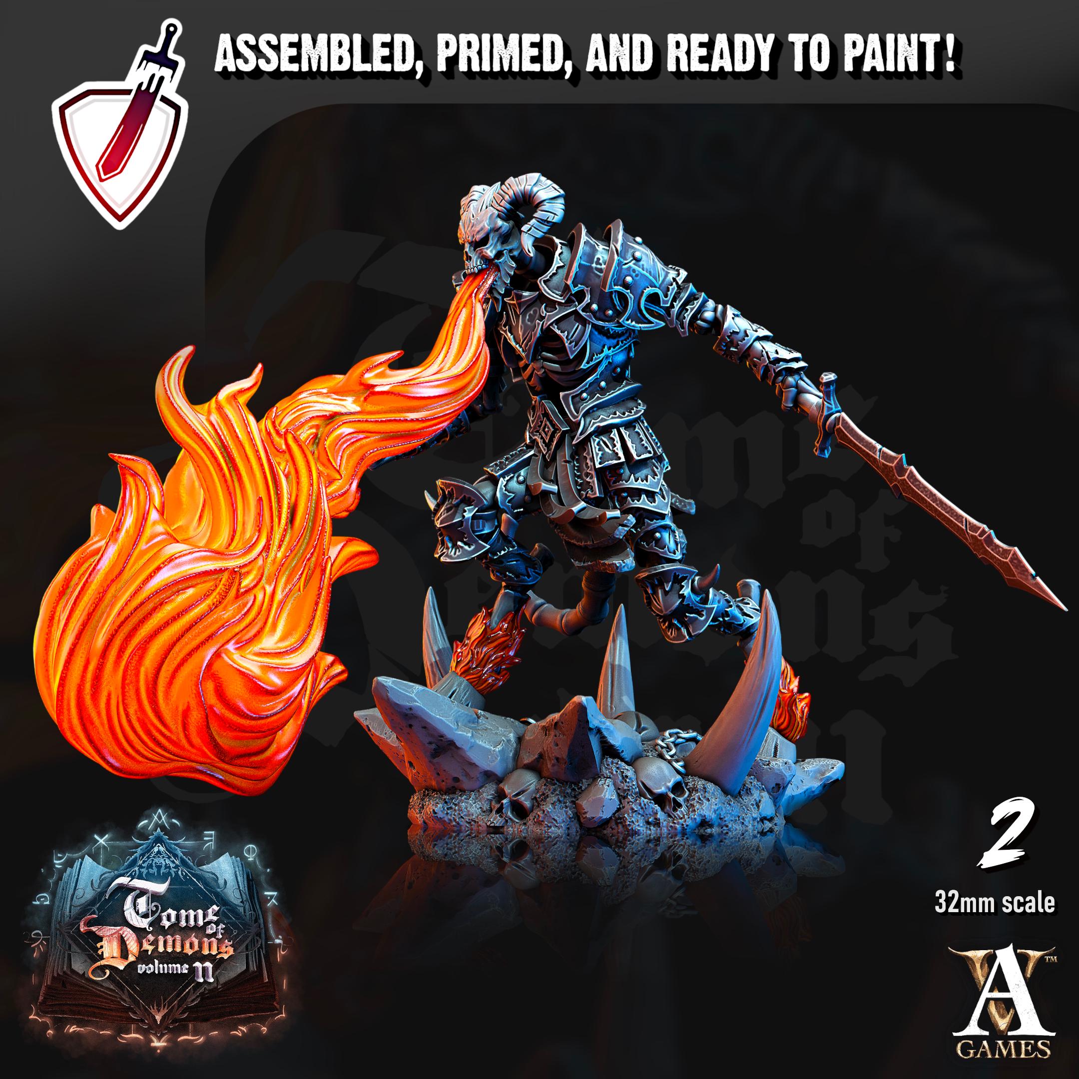 Demonskulls | Miniatures by Archvillain Games | Resin mini for tabletop gaming, D&D, Pathfinder, and painting | Assembled and Primed
