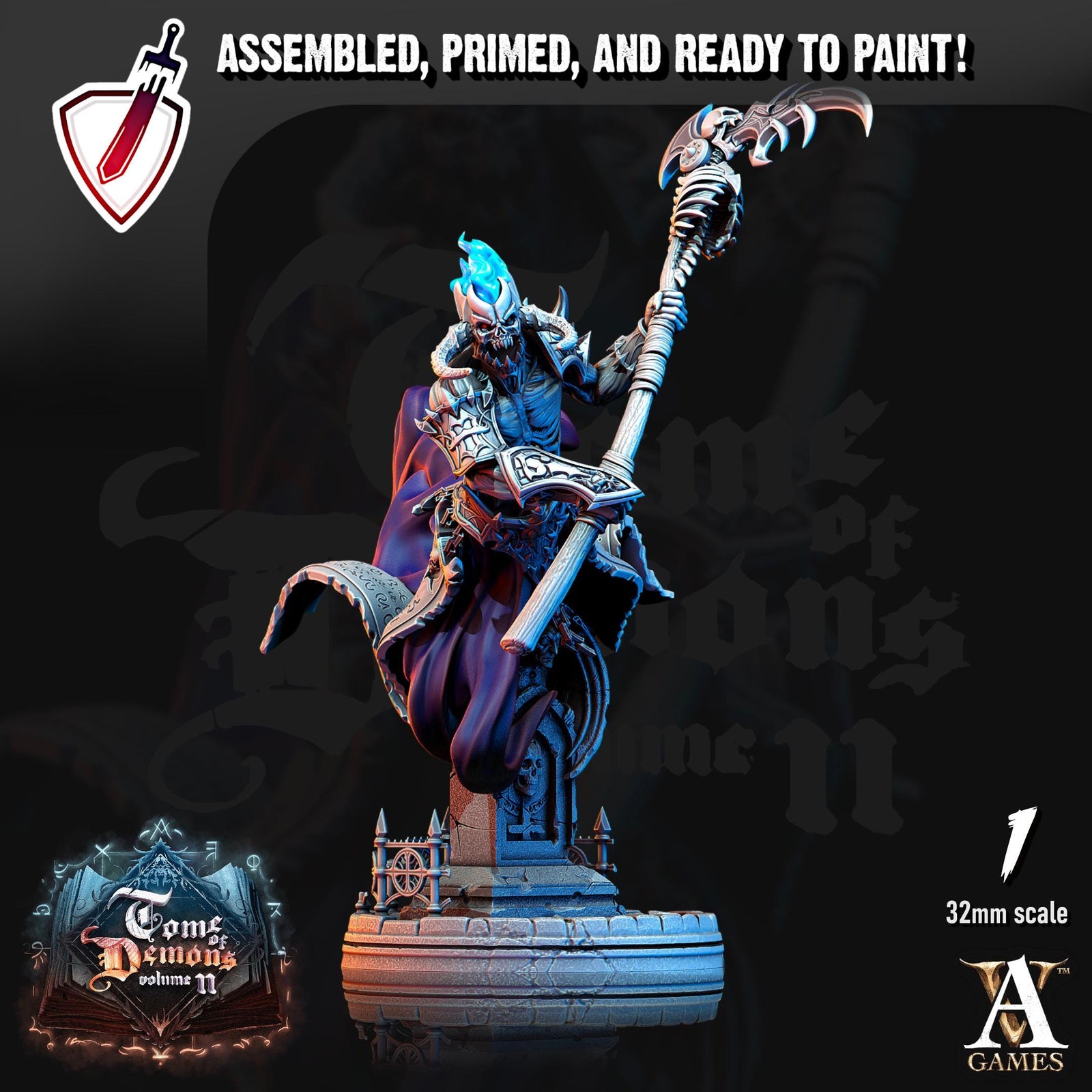 Demonwraiths | Miniatures by Archvillain Games | Resin mini for tabletop gaming, D&D, Pathfinder, and painting | Assembled and Primed