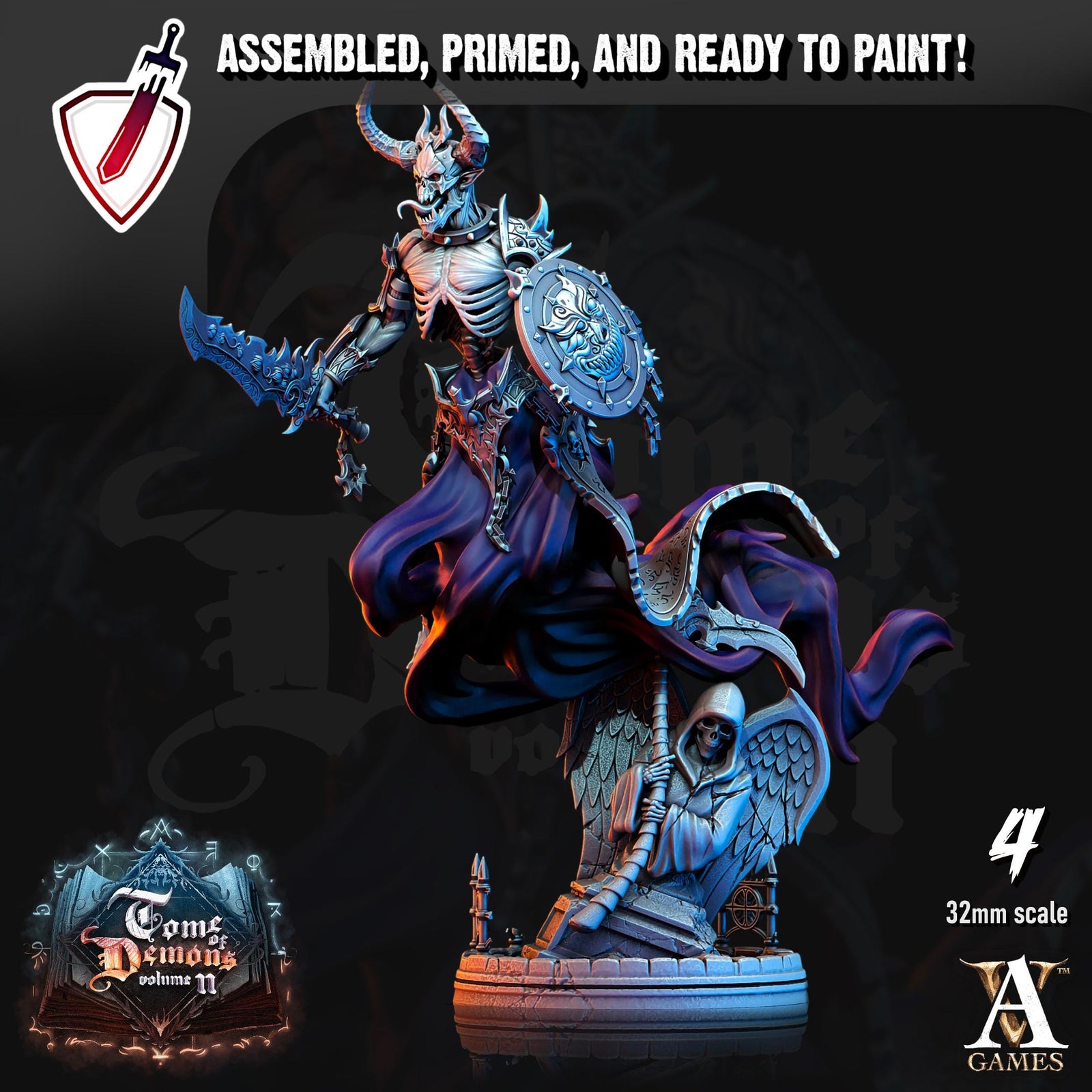 Demonwraiths | Miniatures by Archvillain Games | Resin mini for tabletop gaming, D&D, Pathfinder, and painting | Assembled and Primed
