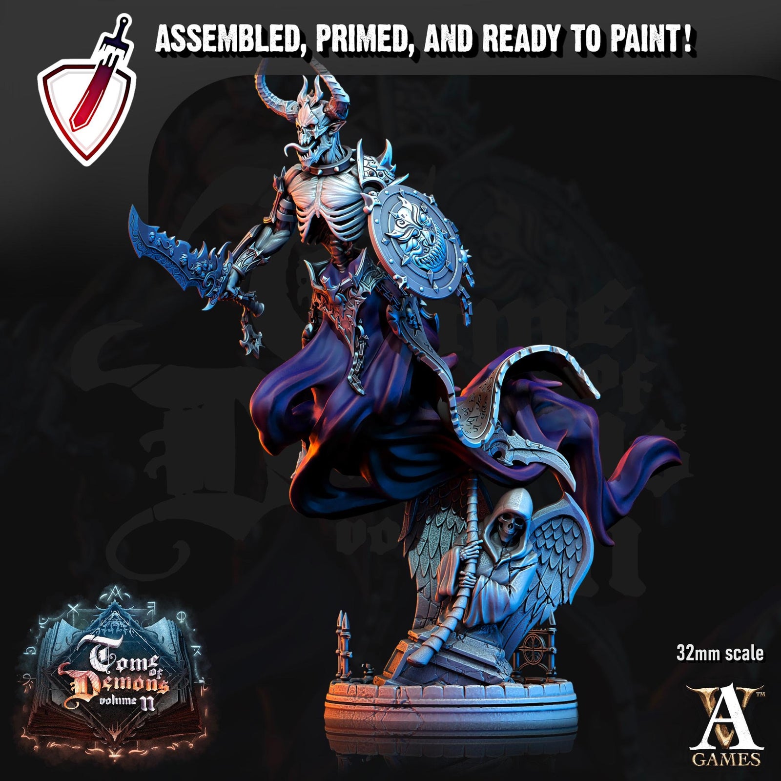 Demonwraiths | Miniatures by Archvillain Games | Resin mini for tabletop gaming, D&D, Pathfinder, and painting | Assembled and Primed