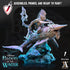 Shakarkha Sharktamers | Miniatures by Archvillain Games | Resin mini for tabletop gaming, D&D, Pathfinder, painting | Assembled and Primed