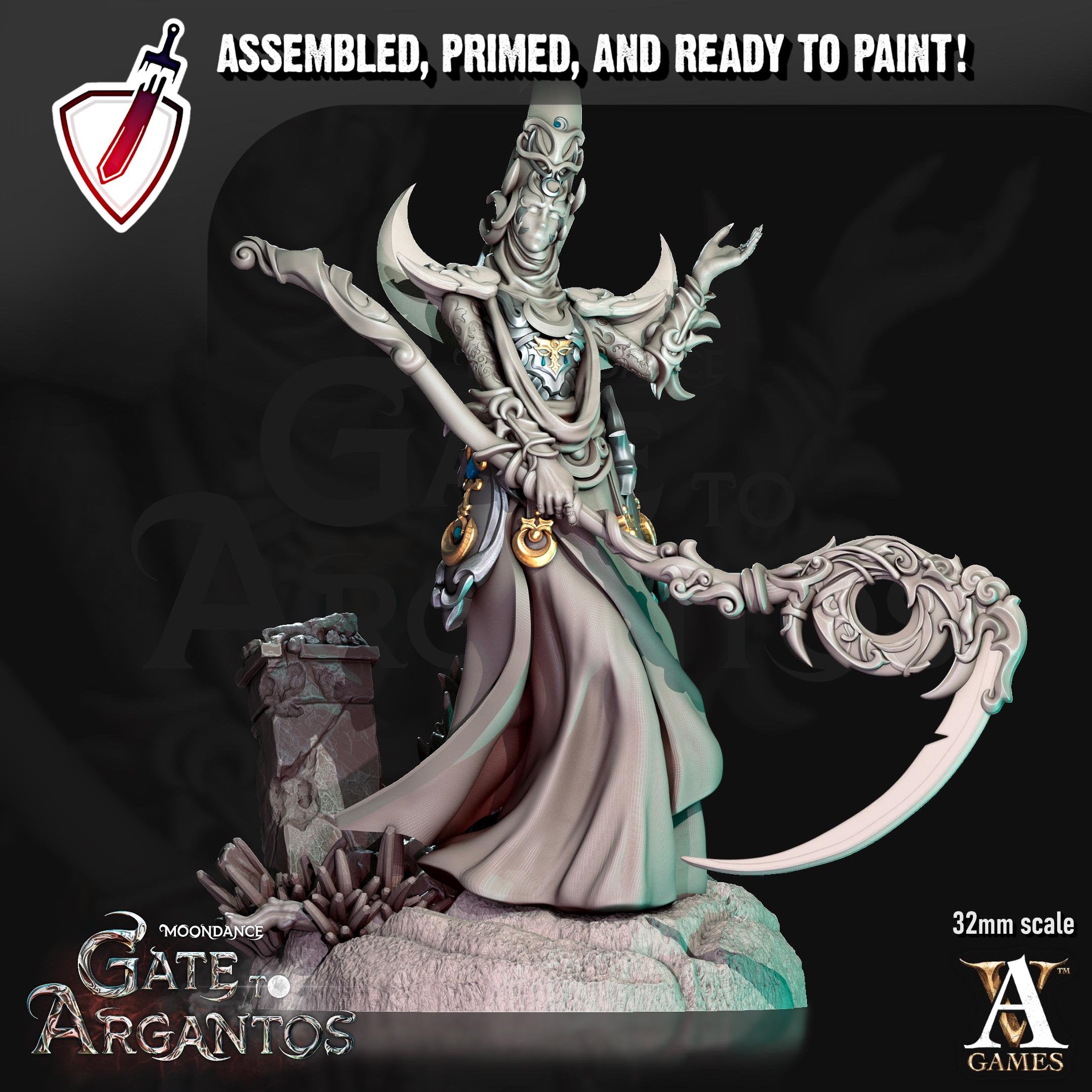 Mages of the Crescent | Archvillain Games | Miniature | RESIN | Tabletop | RPG | Gaming | D&D | Pathfinder | Fully Assembled and Primed