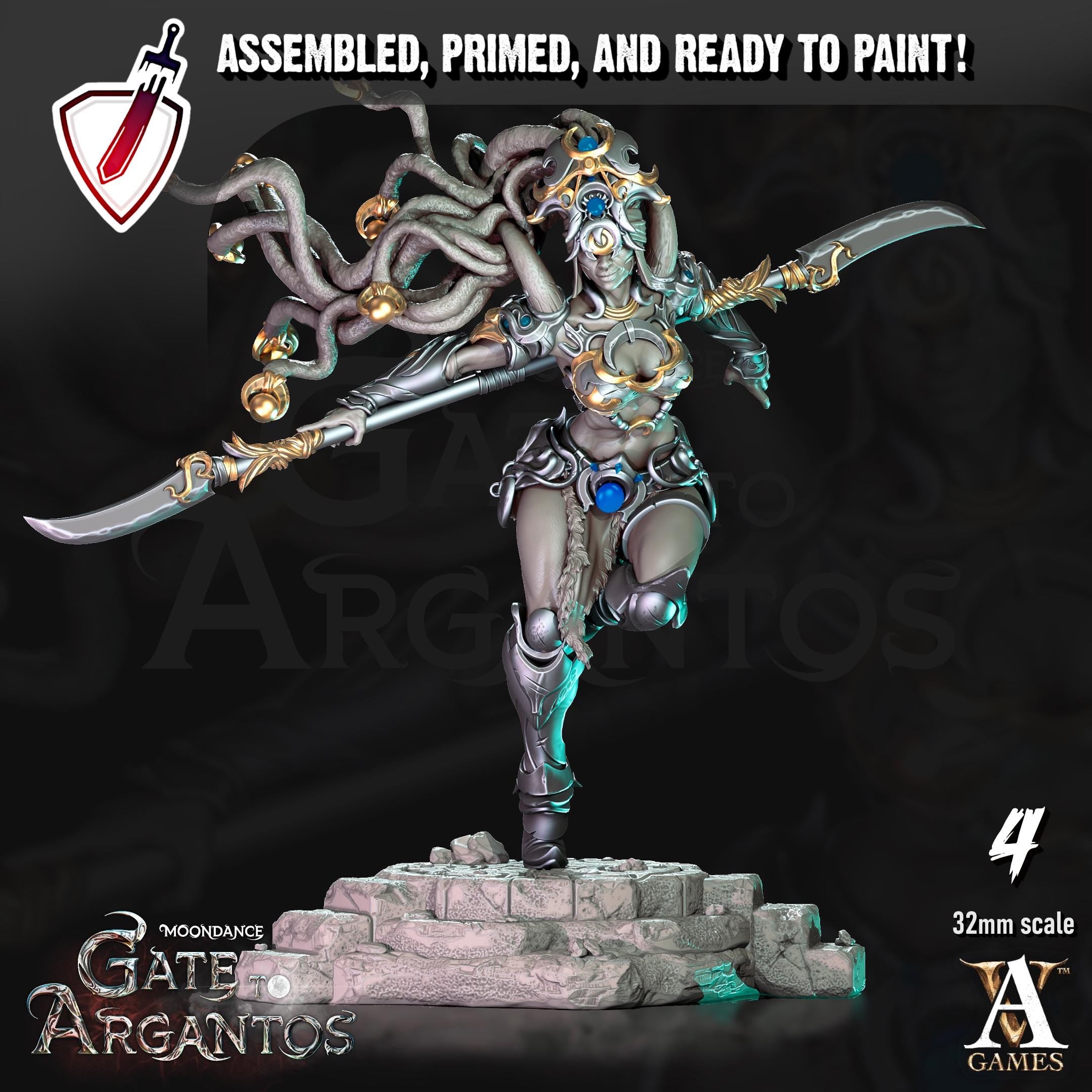 Sisters of the Black Moon | Archvillain Games | Miniature | RESIN | Tabletop | RPG | Gaming | D&D | Pathfinder | Fully Assembled and Primed
