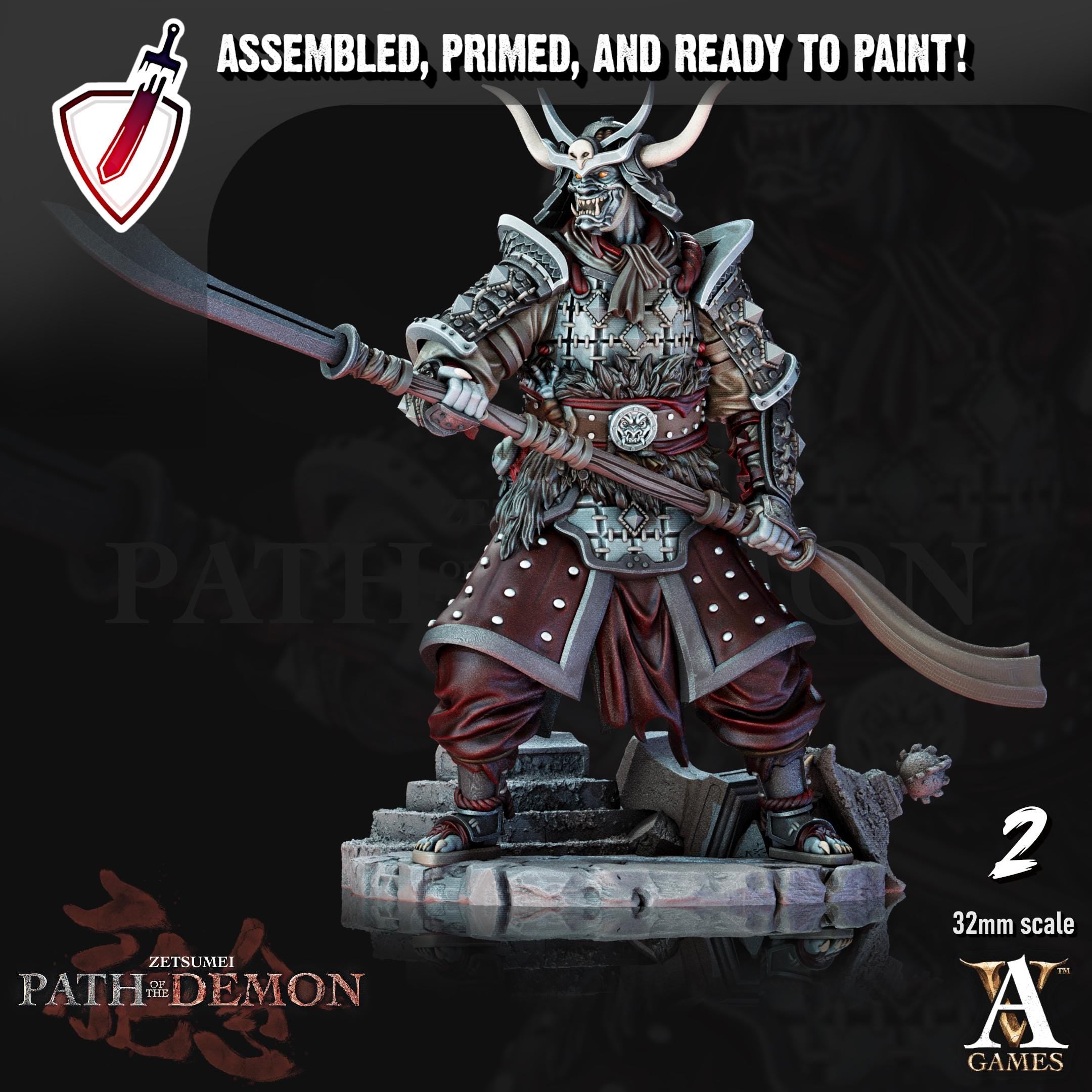 Ire Senshi | Miniatures by Archvillain Games | Resin mini for tabletop gaming, D&D, Pathfinder, and painting | Assembled and Primed