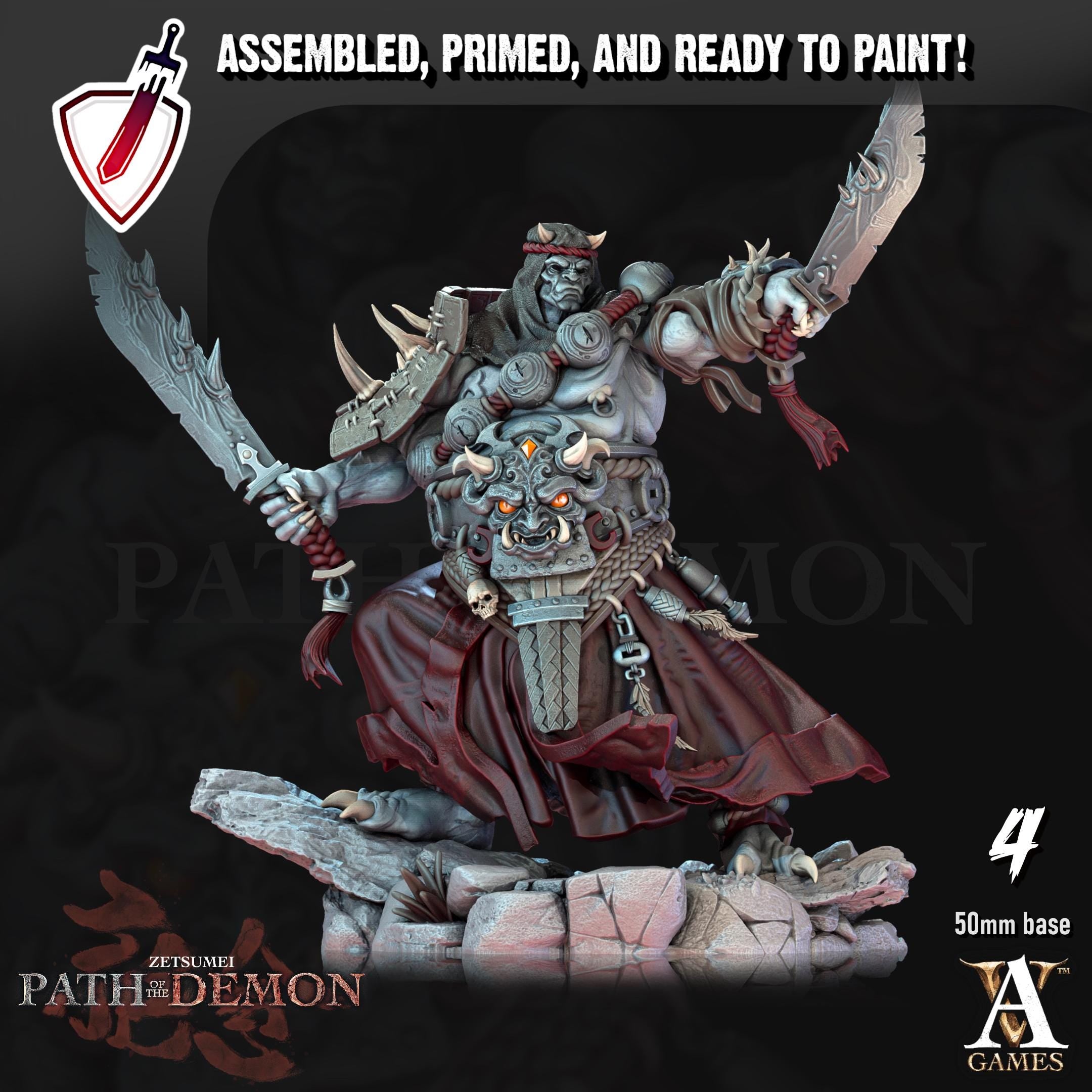 Shuten Oni | Miniatures by Archvillain Games | Resin mini for tabletop gaming, D&D, Pathfinder, and painting | Assembled and Primed