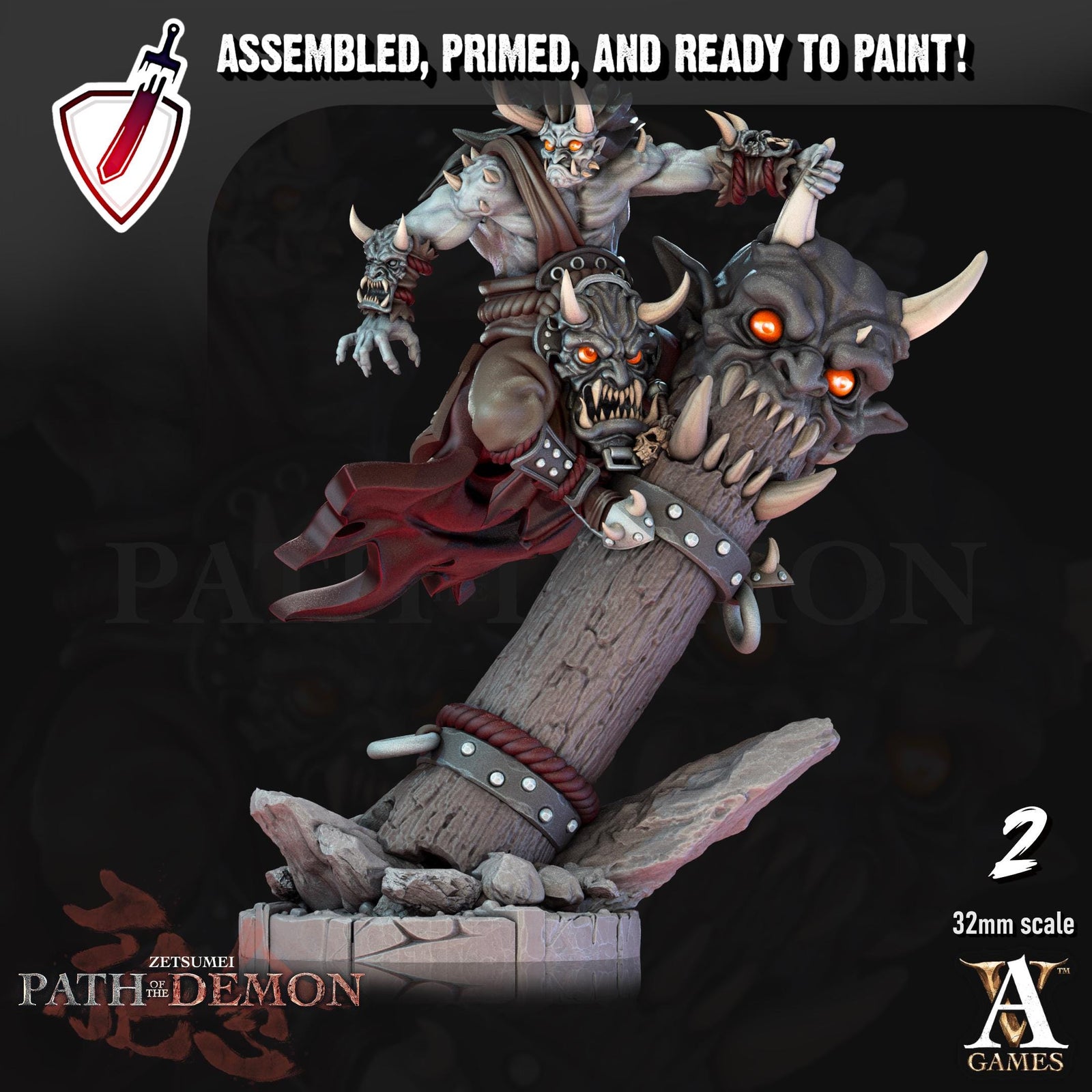 Sohei Ire | Miniatures by Archvillain Games | Resin mini for tabletop gaming, D&D, Pathfinder, and painting | Assembled and Primed