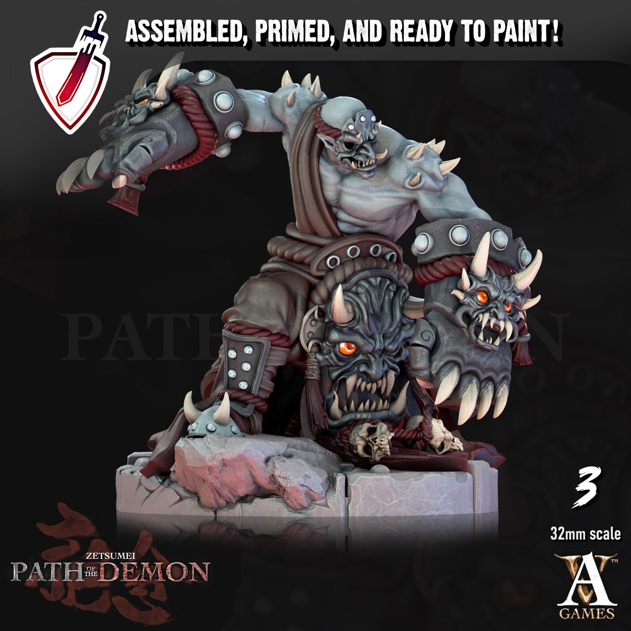 Sohei Ire | Miniatures by Archvillain Games | Resin mini for tabletop gaming, D&D, Pathfinder, and painting | Assembled and Primed