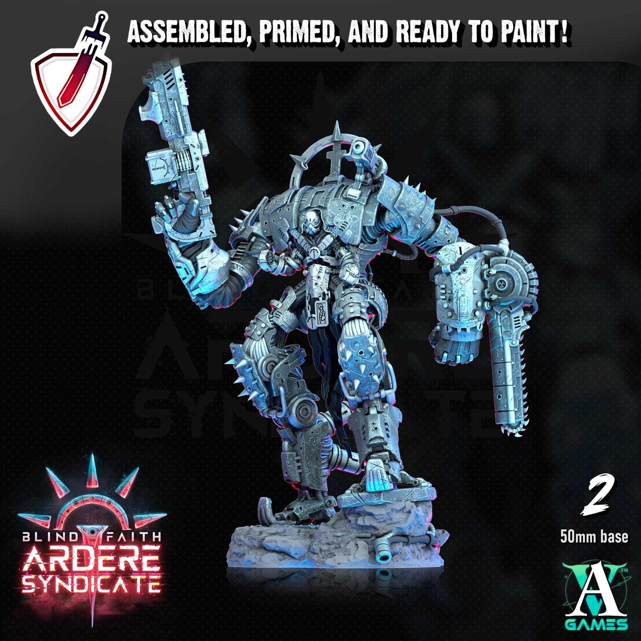 Arderite Sentinels | (Large) Miniatures by Archvillain Games | For Tabletop Gaming, D&D, Wargaming, and Painting | Assembled and Primed