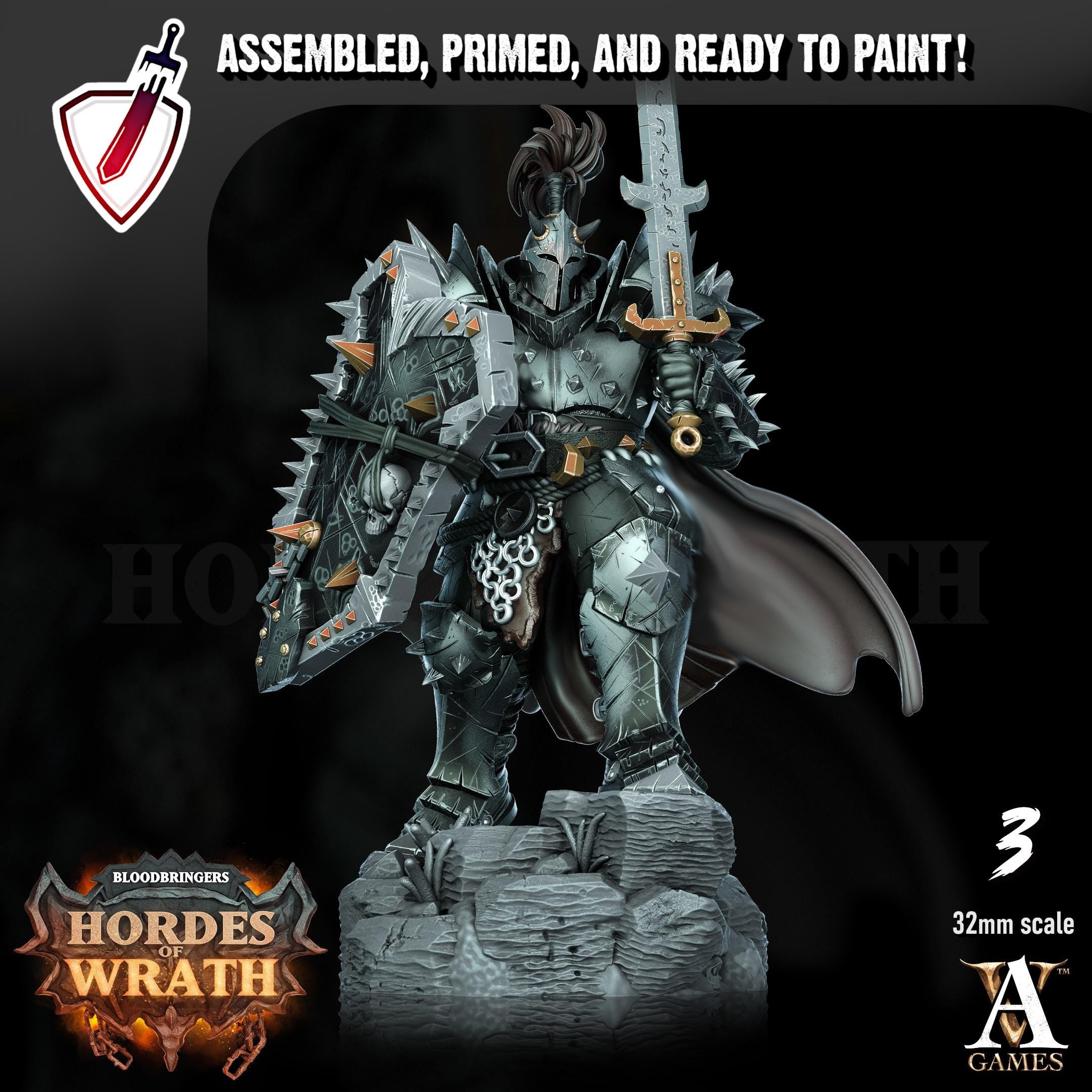 Gorkal Wrathenites | Miniatures by Archvillain Games | Resin Mini for Tabletop Gaming, D&D, Pathfinder, and Painting | Assembled and Primed