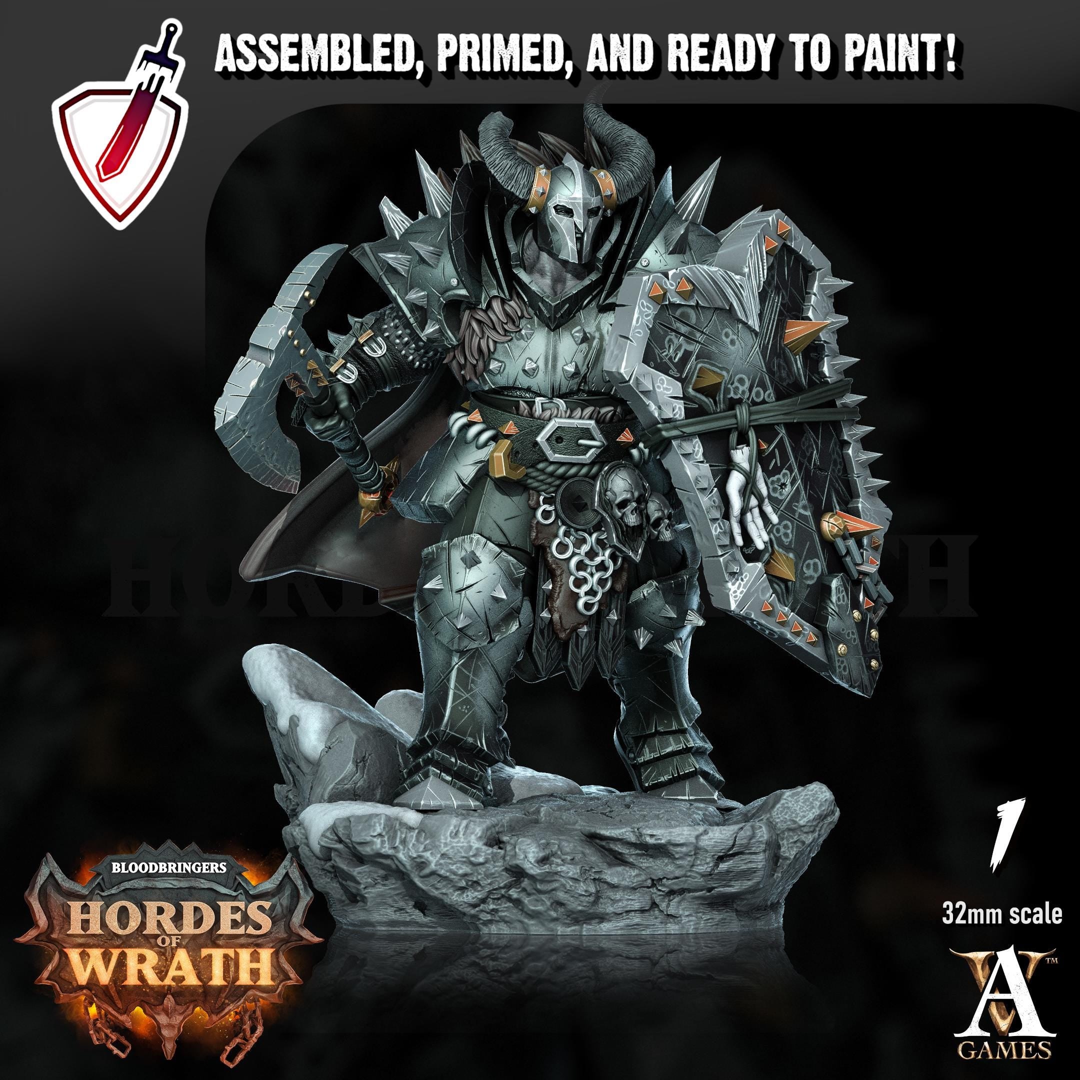 Gorkal Wrathenites | Miniatures by Archvillain Games | Resin Mini for Tabletop Gaming, D&D, Pathfinder, and Painting | Assembled and Primed