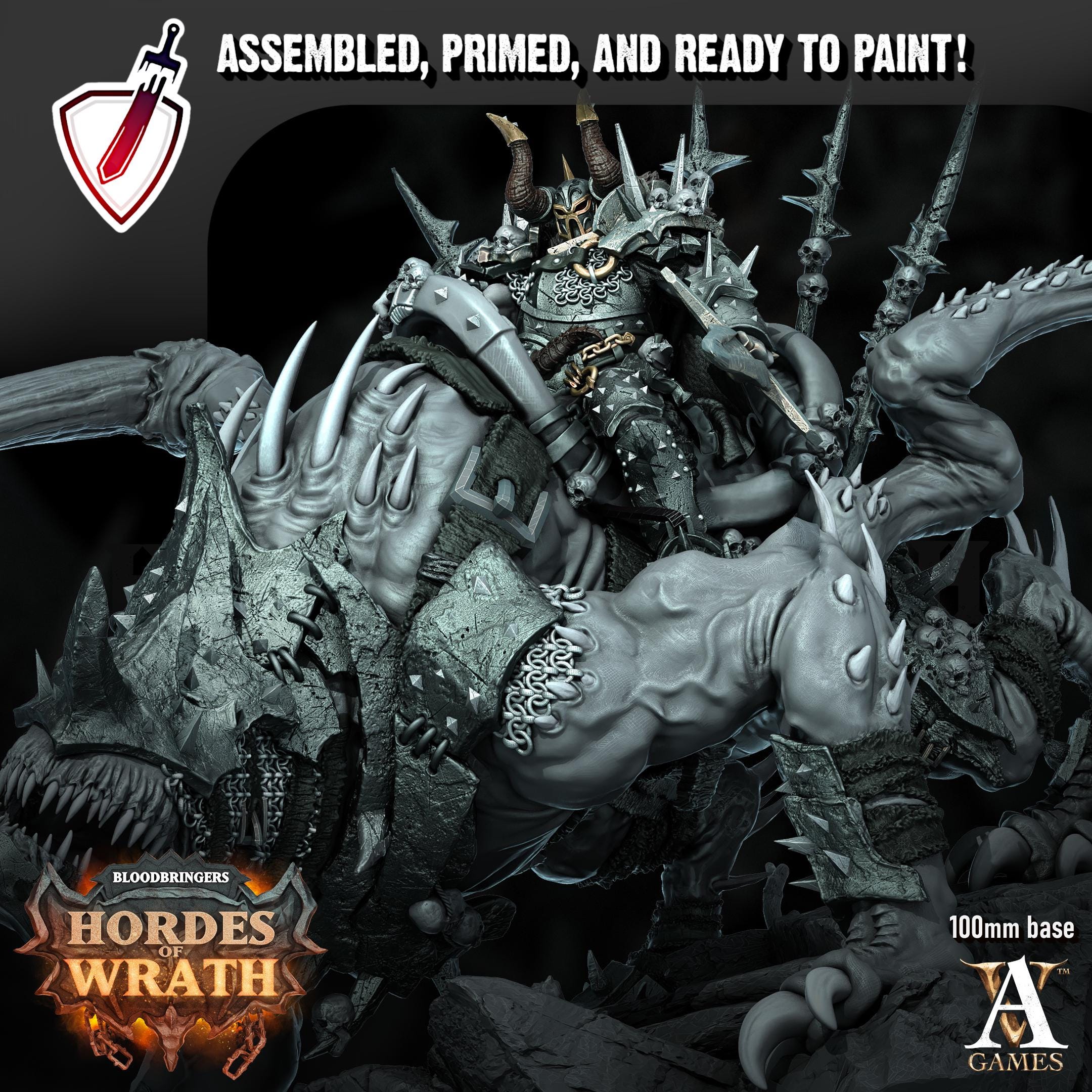 Harbinger of Gorkal | (Massive) Miniature by Archvillain Games | For tabletop gaming, D&D, Pathfinder, and painting | Assembled and Primed