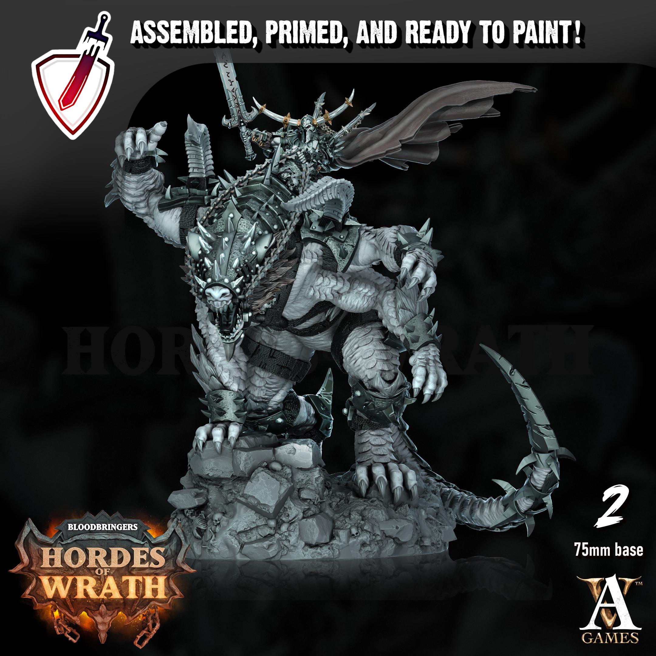 Grumlak Riders | (Large) Miniatures by Archvillain Games | Resin mini for tabletop gaming, D&D, Pathfinder, painting | Assembled and Primed