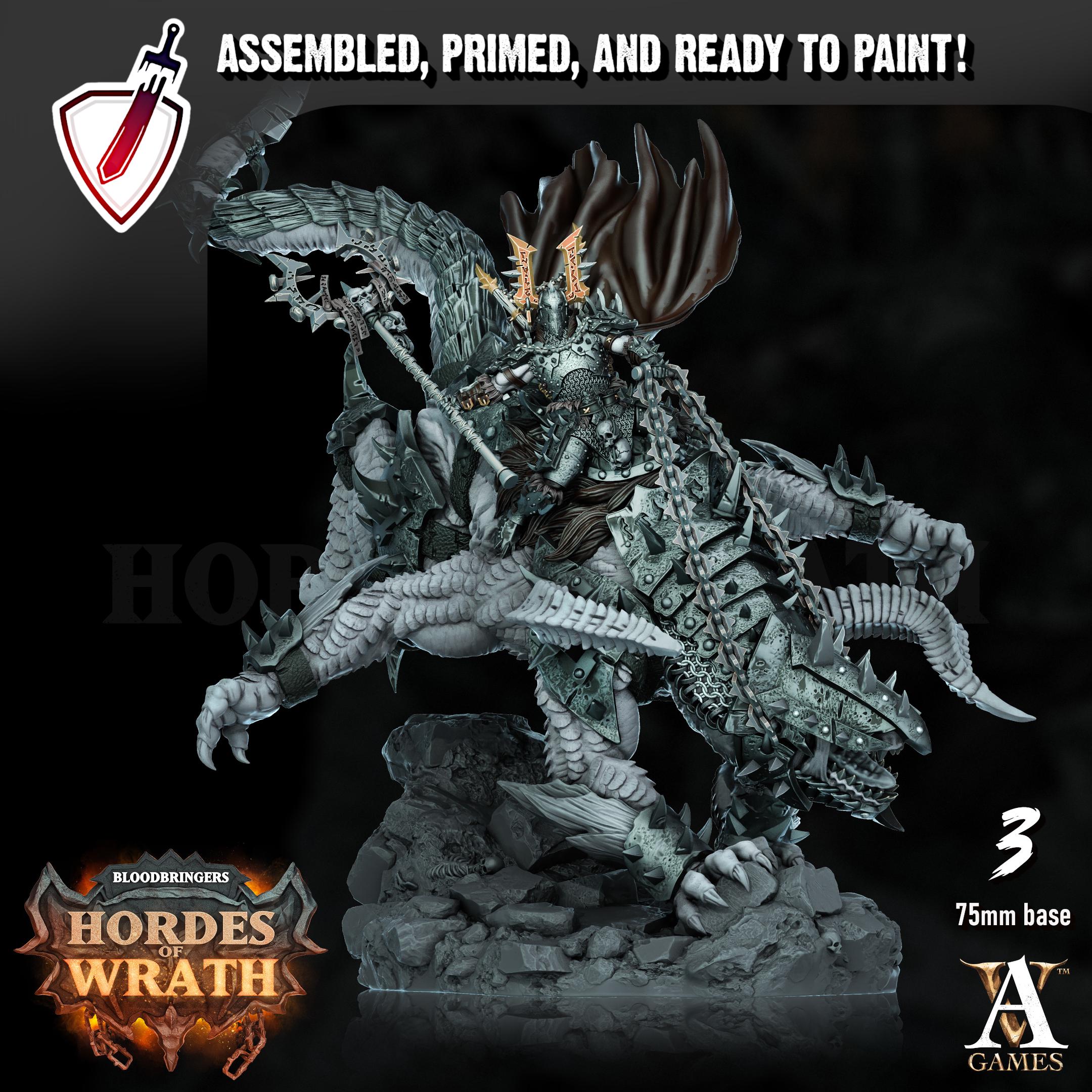 Grumlak Riders | (Large) Miniatures by Archvillain Games | Resin mini for tabletop gaming, D&D, Pathfinder, painting | Assembled and Primed