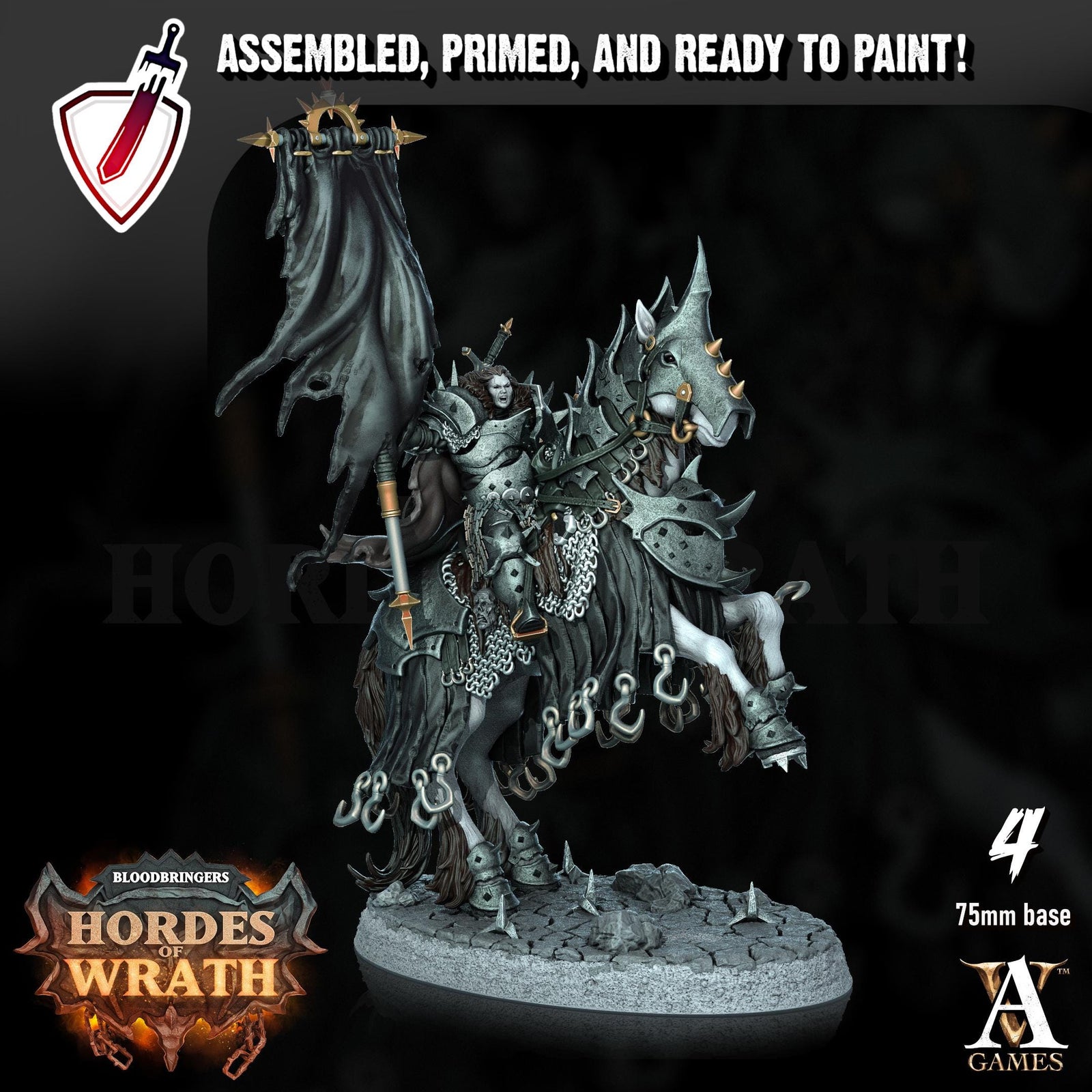 Heralds of Wrath | Miniatures by Archvillain Games | Resin mini for tabletop gaming, D&D, Pathfinder, painting | Assembled and Primed