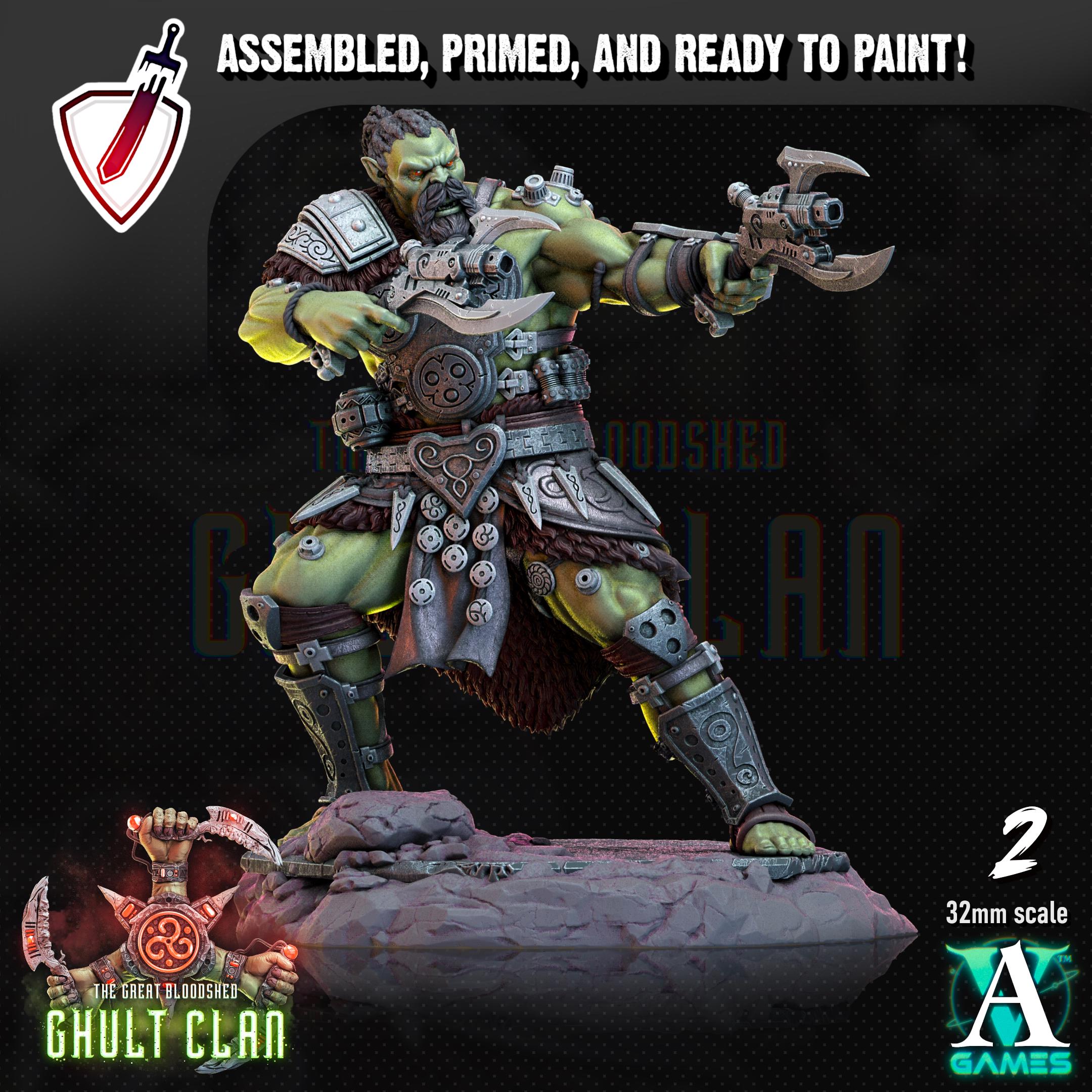 Ghult Berserkers | Miniatures by Archvillain Games | Resin Mini for Tabletop Gaming, D&D, Wargaming, Painting | Assembled and Primed