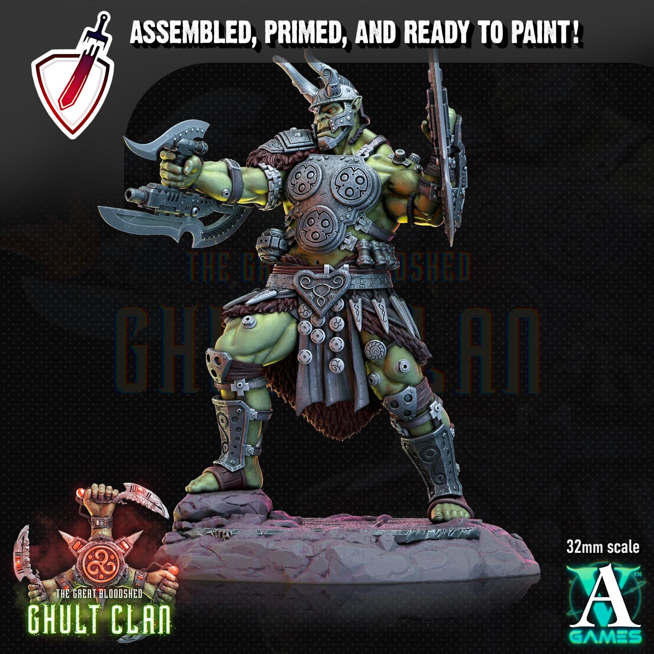Ghult Berserkers | Miniatures by Archvillain Games | Resin Mini for Tabletop Gaming, D&D, Wargaming, Painting | Assembled and Primed