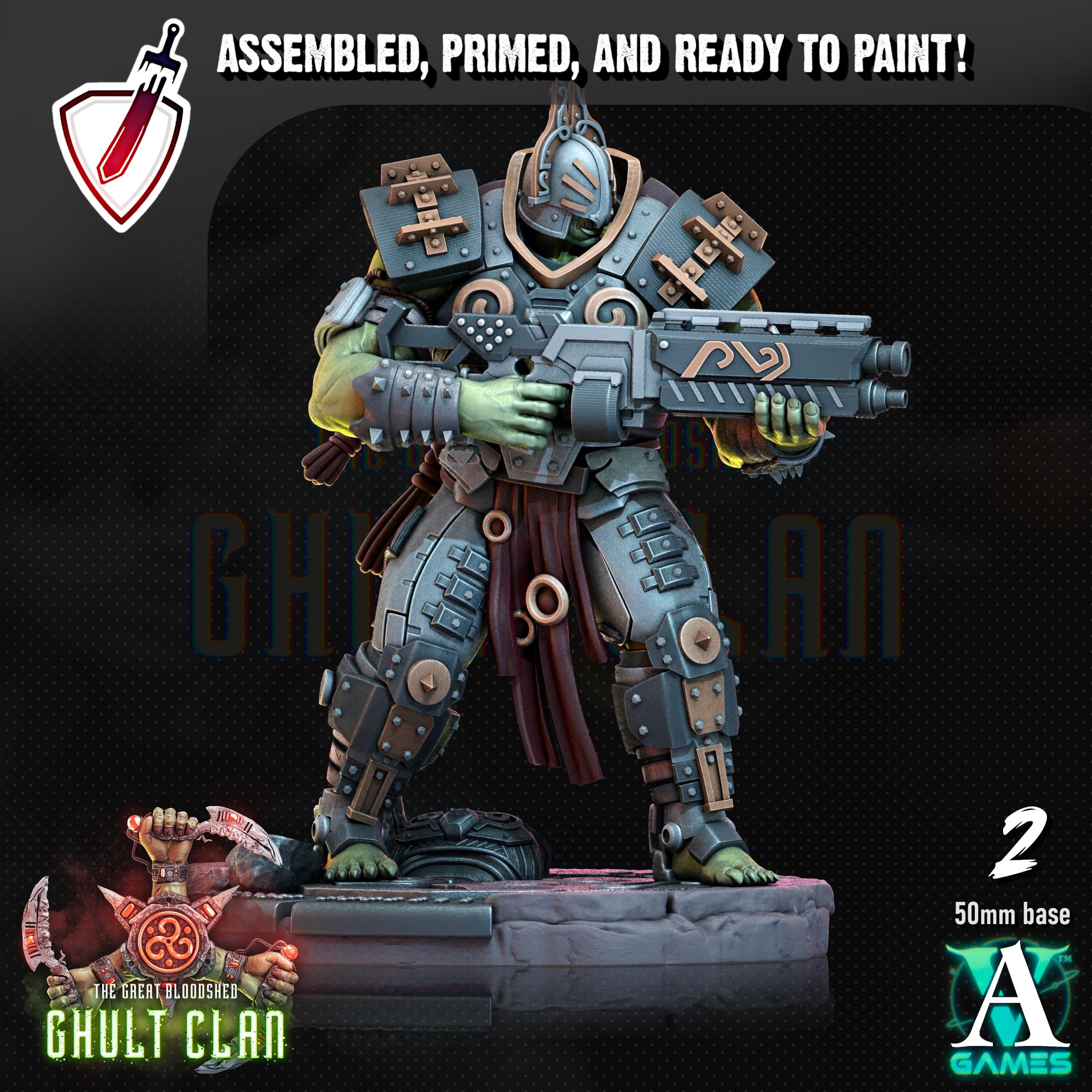 Ghult Gallowglass | Miniatures by Archvillain Games | Resin Mini for Tabletop Gaming, D&D, Wargaming, Painting | Assembled and Primed