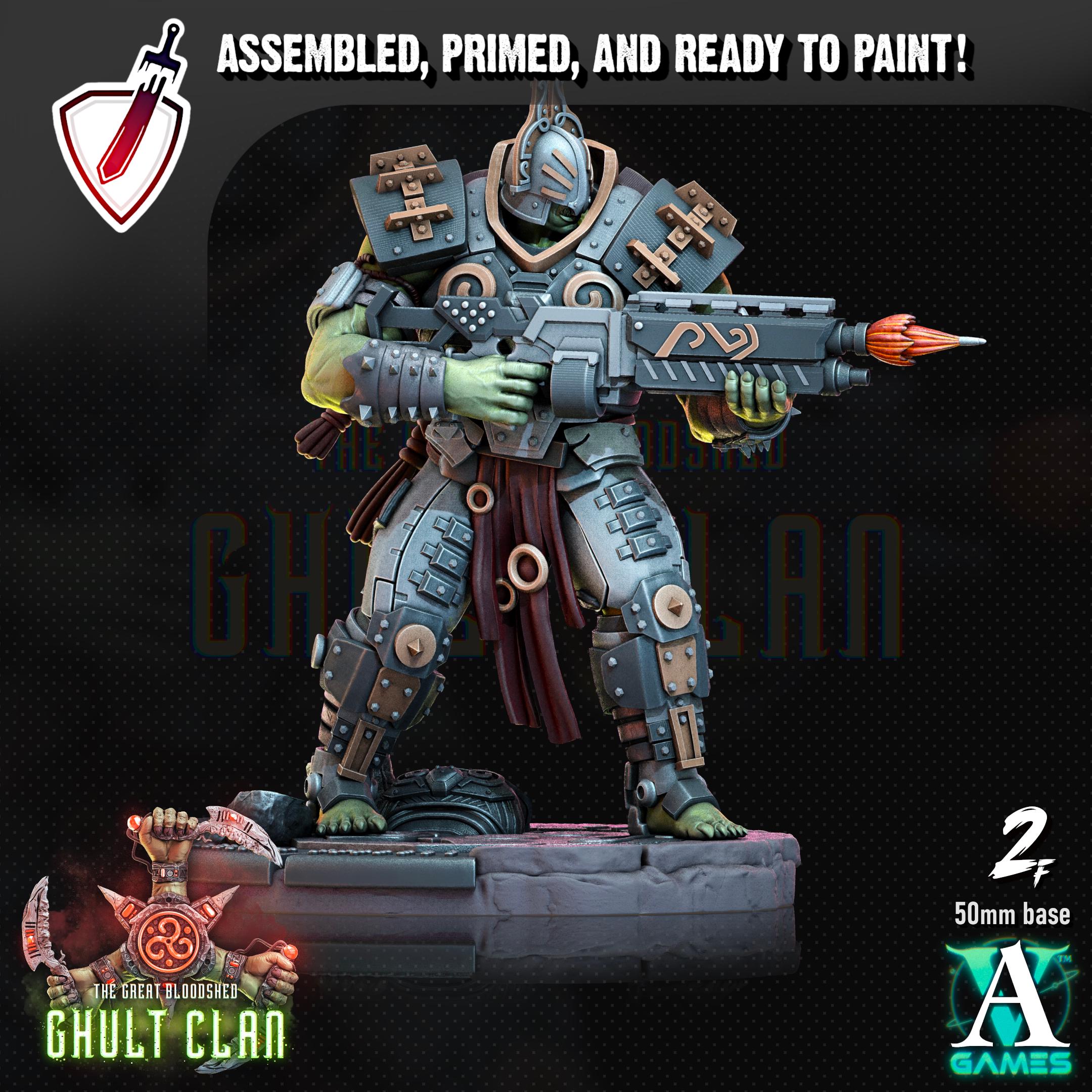 Ghult Gallowglass | Miniatures by Archvillain Games | Resin Mini for Tabletop Gaming, D&D, Wargaming, Painting | Assembled and Primed