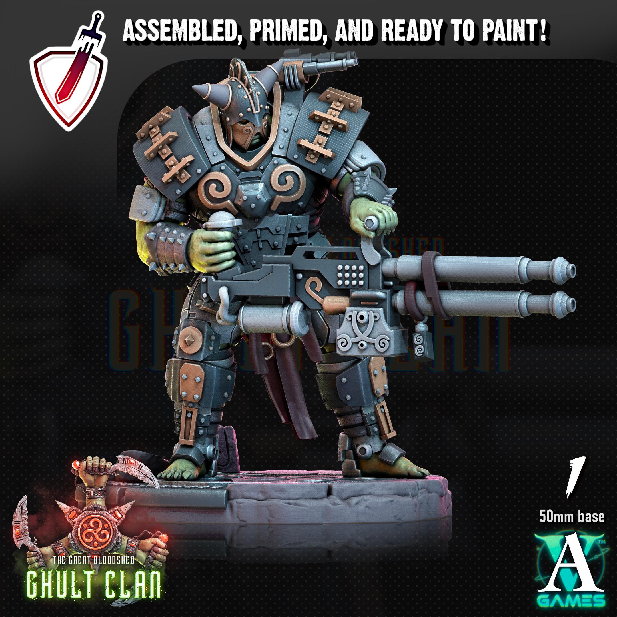 Ghult Gallowglass | Miniatures by Archvillain Games | Resin Mini for Tabletop Gaming, D&D, Wargaming, Painting | Assembled and Primed