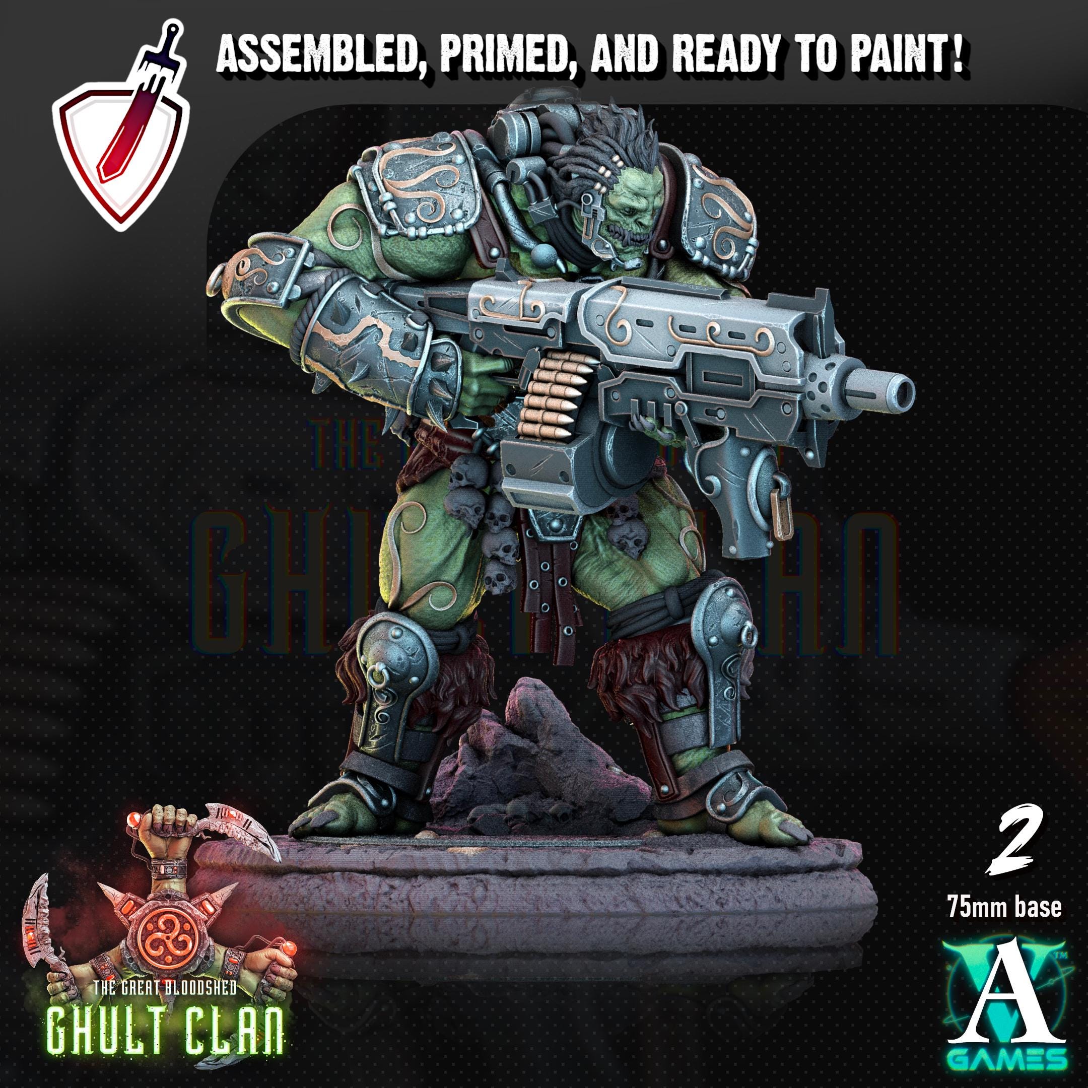 Ghult Varrak | (Large) Miniatures by Archvillain Games | Resin Mini for Tabletop Gaming, D&D, Wargaming, Painting | Assembled and Primed