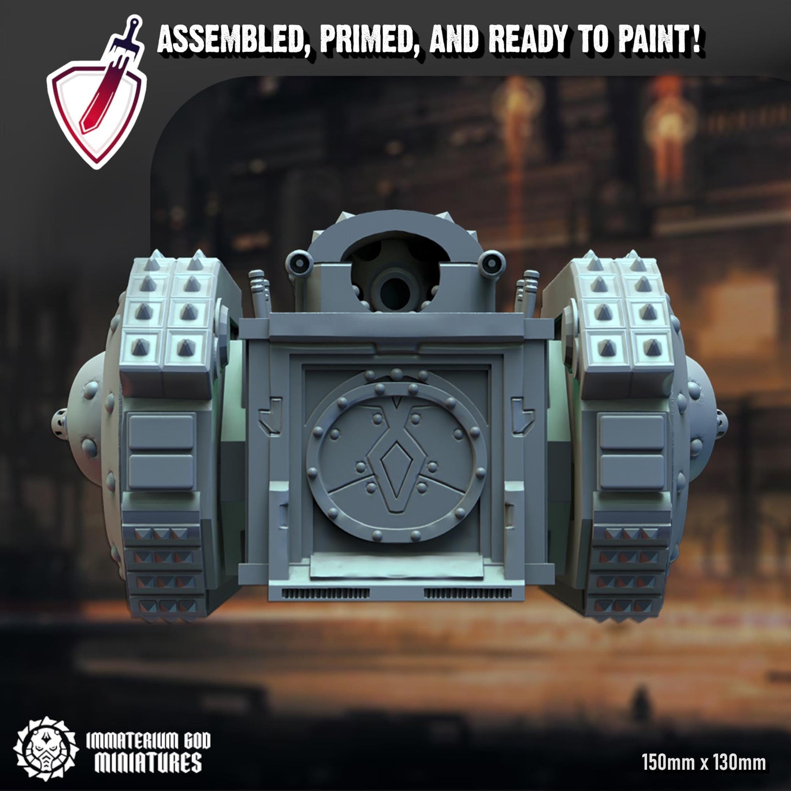 Banebomber Tank | (Large) Miniature by Immaterium God | Resin Mini for Tabletop Gaming, D&D, Wargaming, and Painting | Assembled and Primed