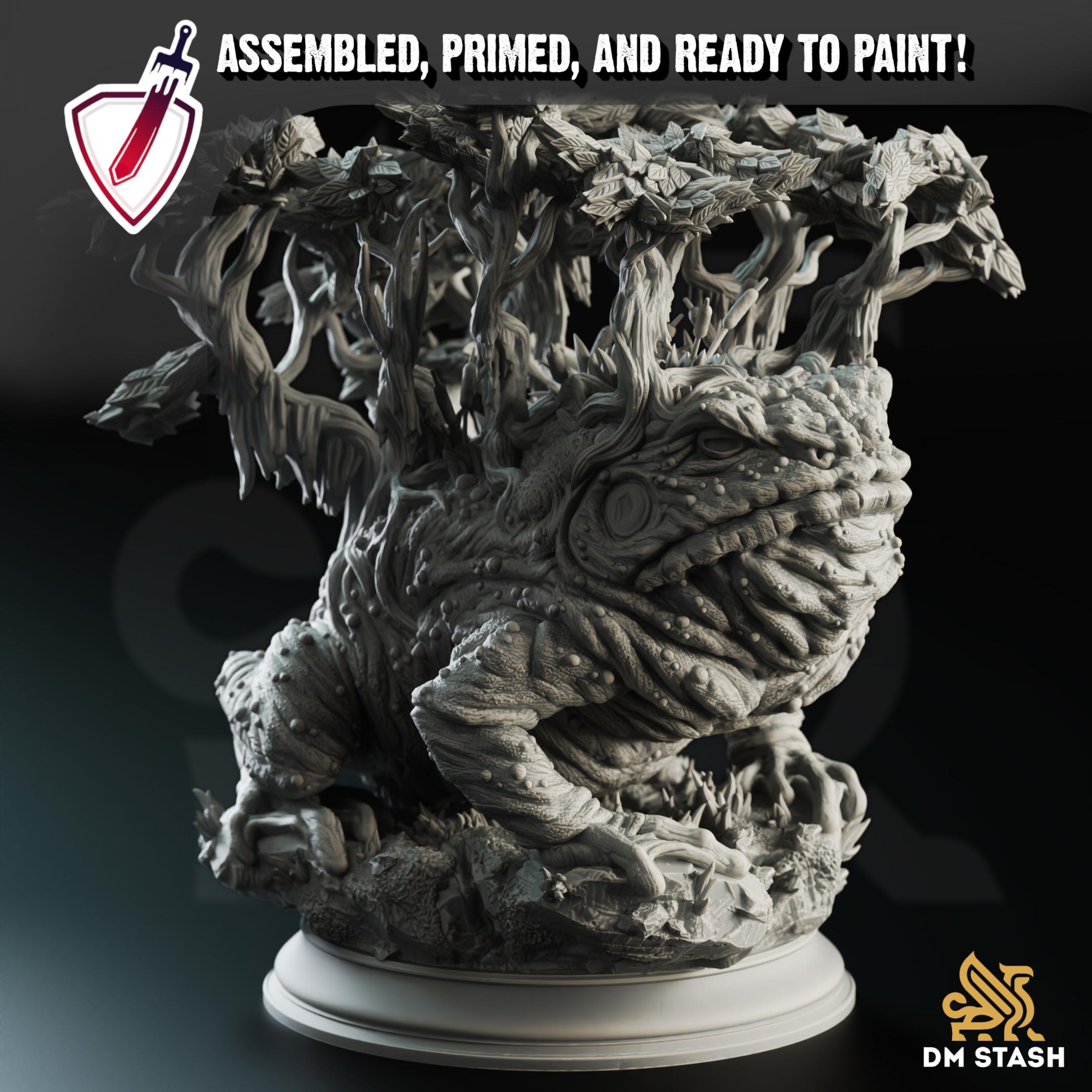 Giant Toad of the Swamp | (Massive) Miniature by DM Stash | Resin Mini For Tabletop Gaming, D&D, Pathfinder, Painting | Assembled and Primed