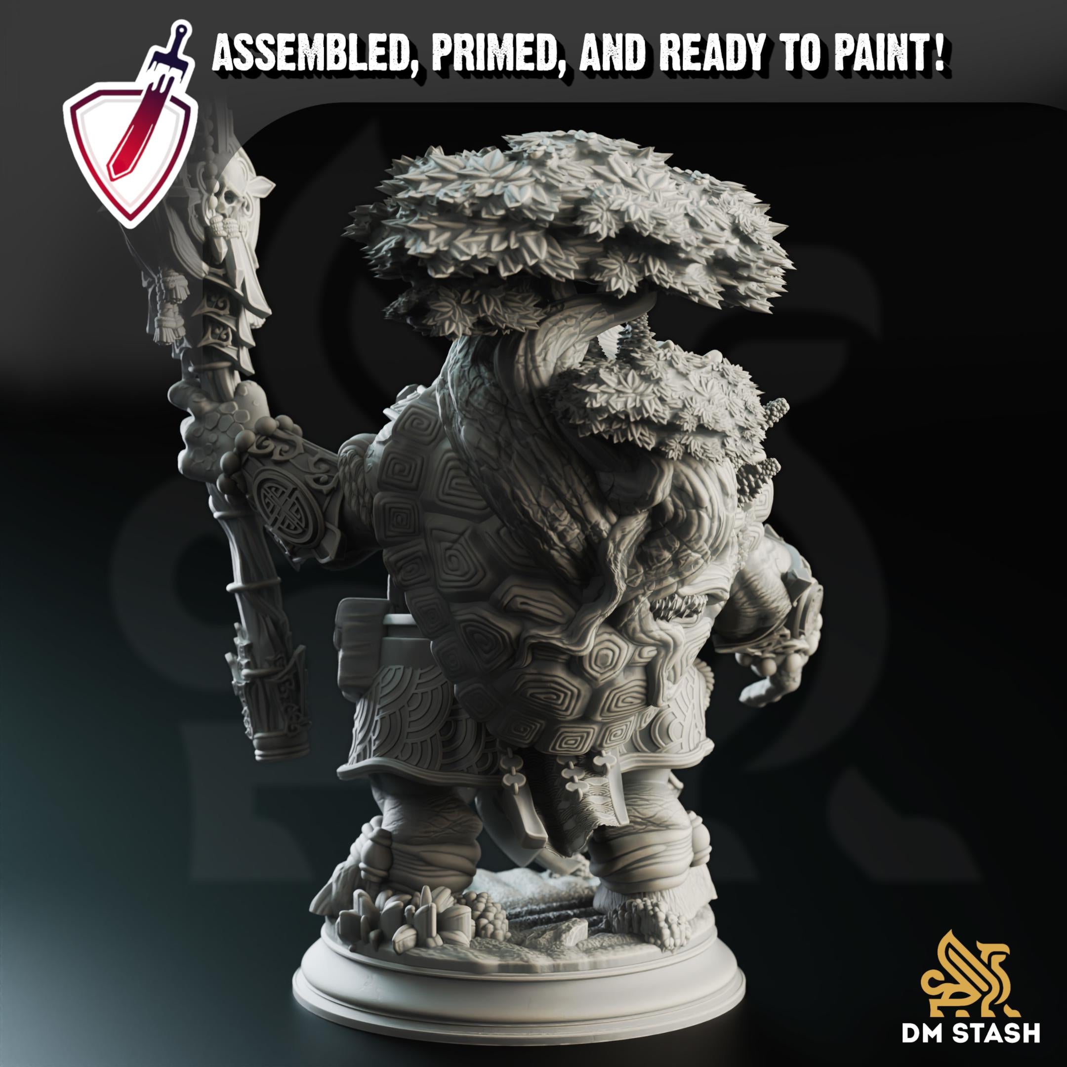 Tortle Wiseman Wizard | Miniature by DM Stash | Resin Mini For Tabletop Gaming, D&D, Pathfinder, and Painting | Assembled and Primed