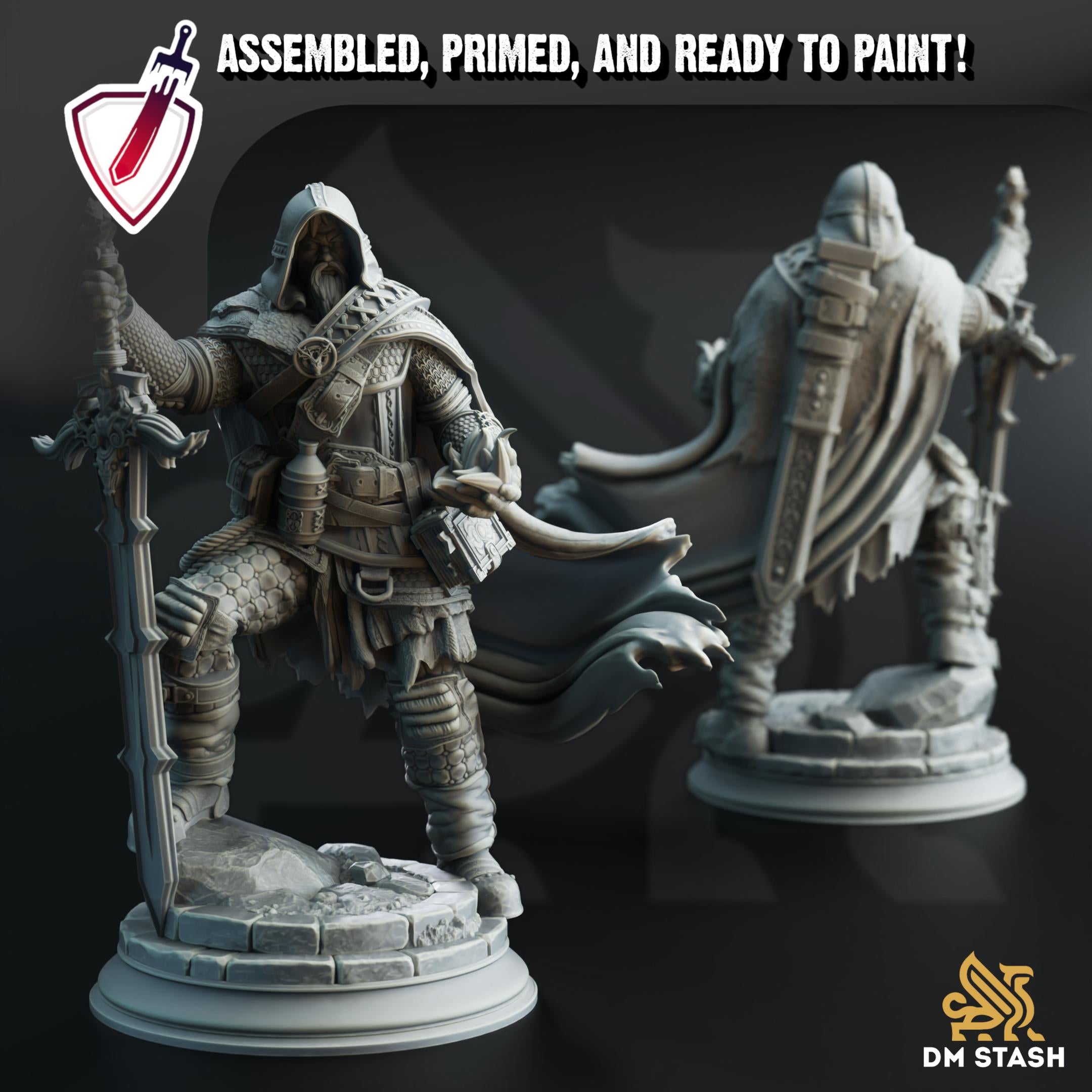 Ator - Revenant of Vindication | Miniature by DM Stash | Resin Mini For Tabletop Gaming, D&D, Pathfinder, Painting | Assembled and Primed