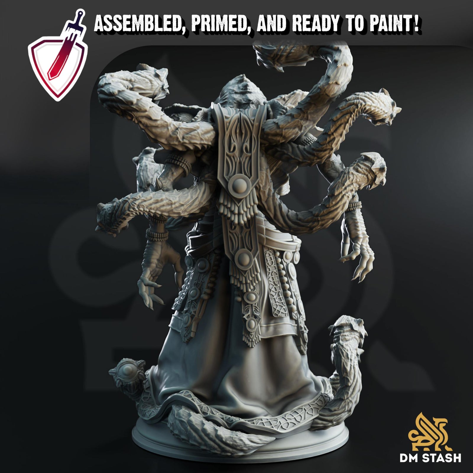 Elthakar the Reborn | Miniature by DM Stash | Resin Mini For Tabletop Gaming, D&D, Pathfinder, and Painting | Assembled and Primed