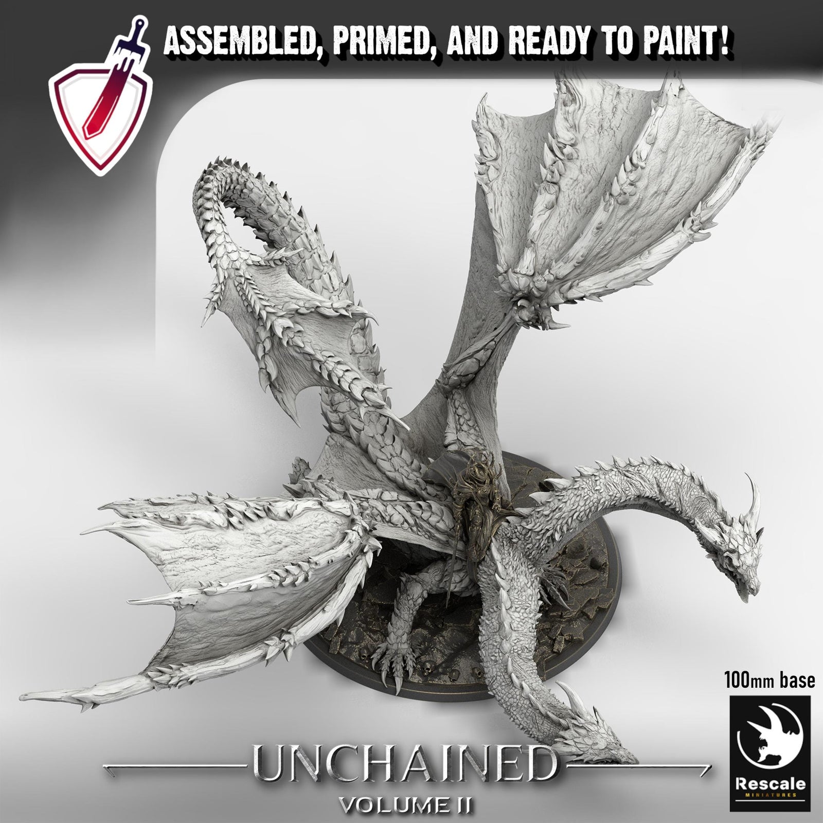 Dragon Bialmuth (Massive) | By Rescale Miniatures | Resin Mini for Tabletop Wargames, RPGs, and Painting | Assembled and Primed