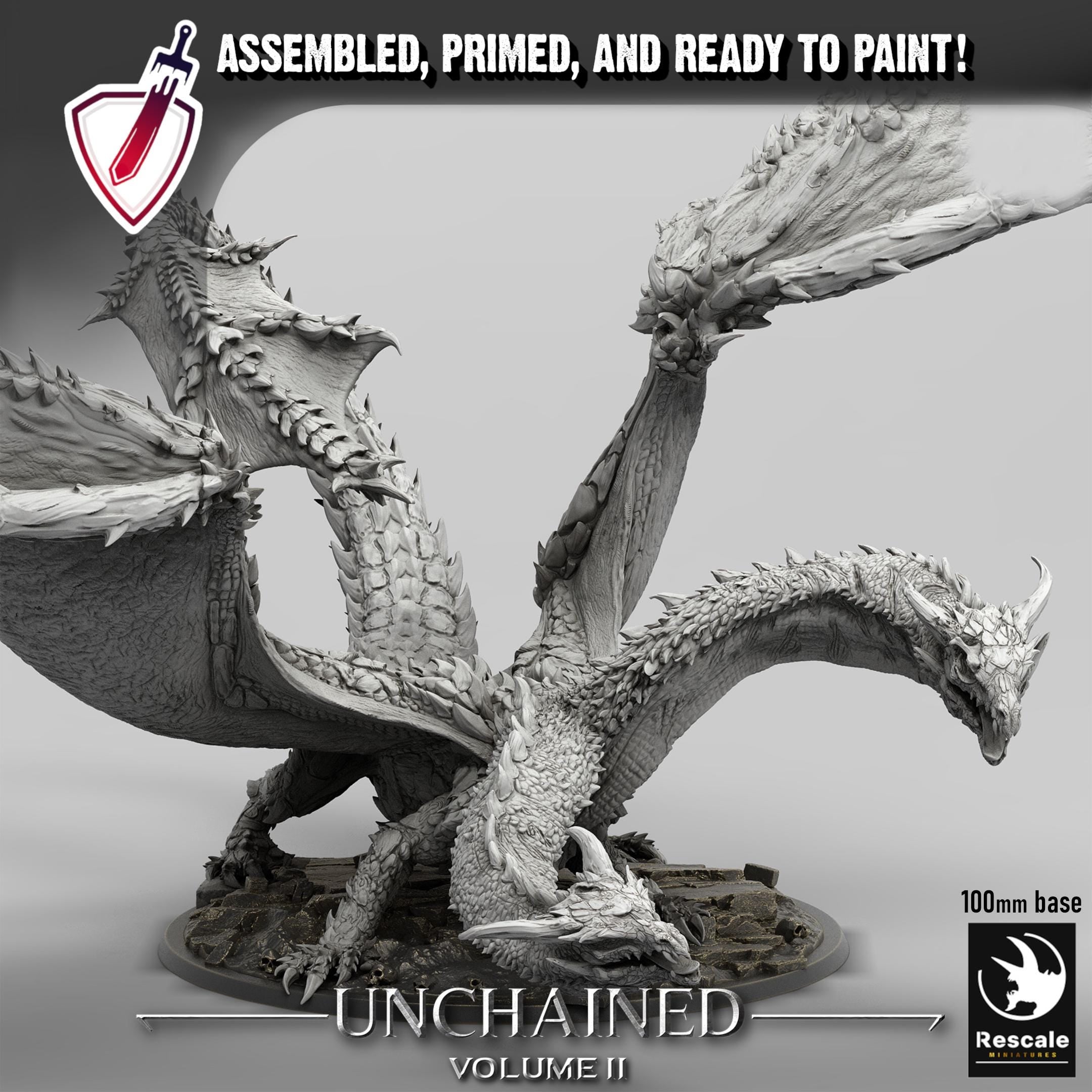 Dragon Bialmuth (Massive) | By Rescale Miniatures | Resin Mini for Tabletop Wargames, RPGs, and Painting | Assembled and Primed